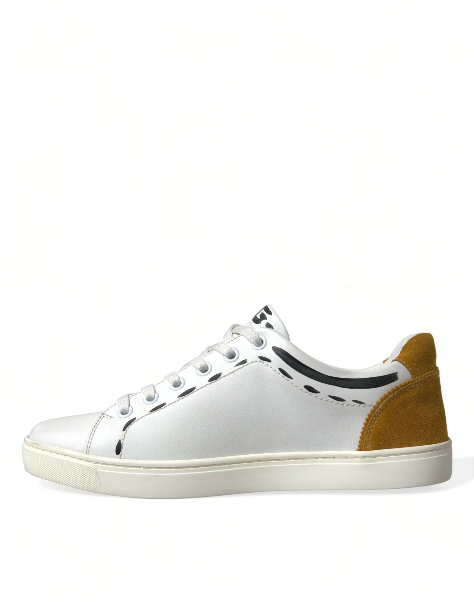 Dolce &amp; Gabbana – Elegante weiße Low-Top-Sneakers aus Leder