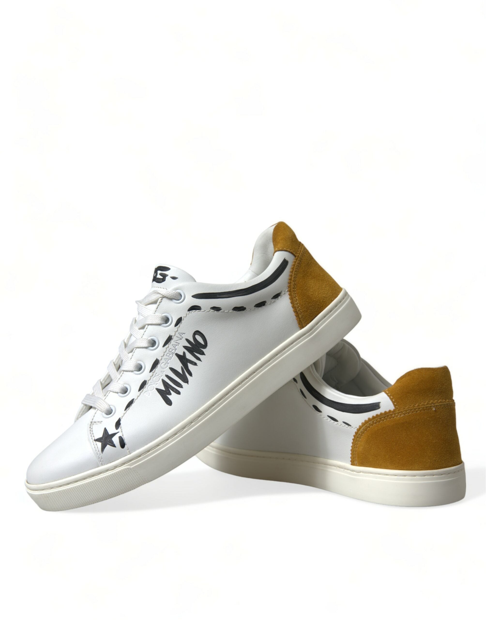 Dolce &amp; Gabbana – Elegante weiße Low-Top-Sneakers aus Leder