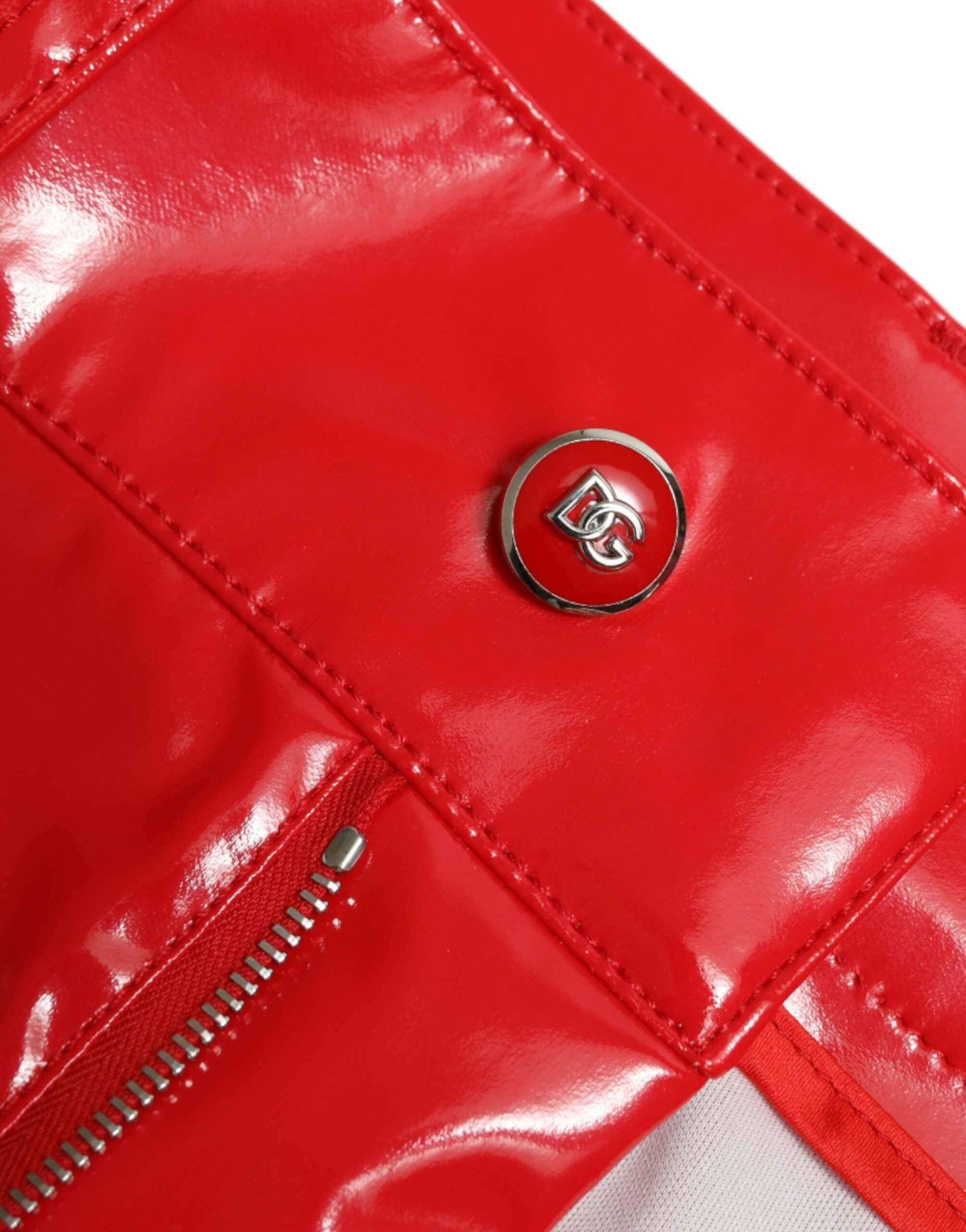 Dolce &amp; Gabbana High Waist Red Skinny Pants - Elegant und schick