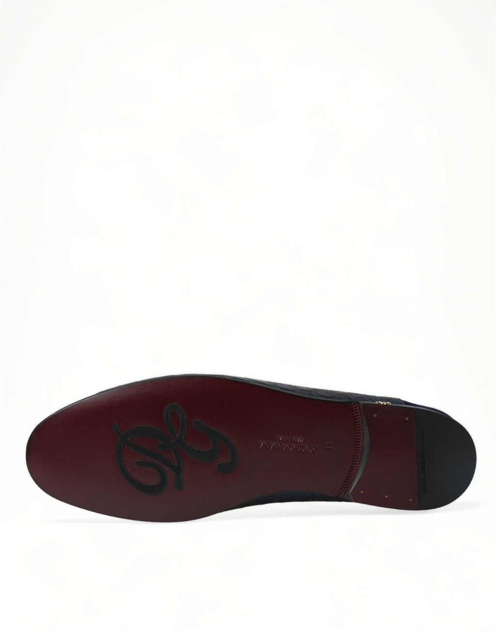 Mocassins élégants en cuir de crocodile bleu Dolce &amp; Gabbana