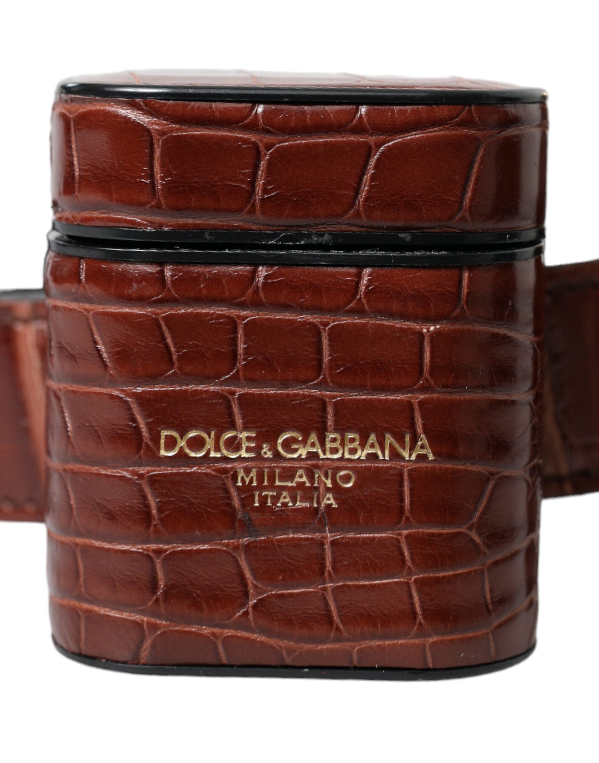 Dolce &amp; Gabbana Élégant duo Airpod et porte-monnaie en cuir