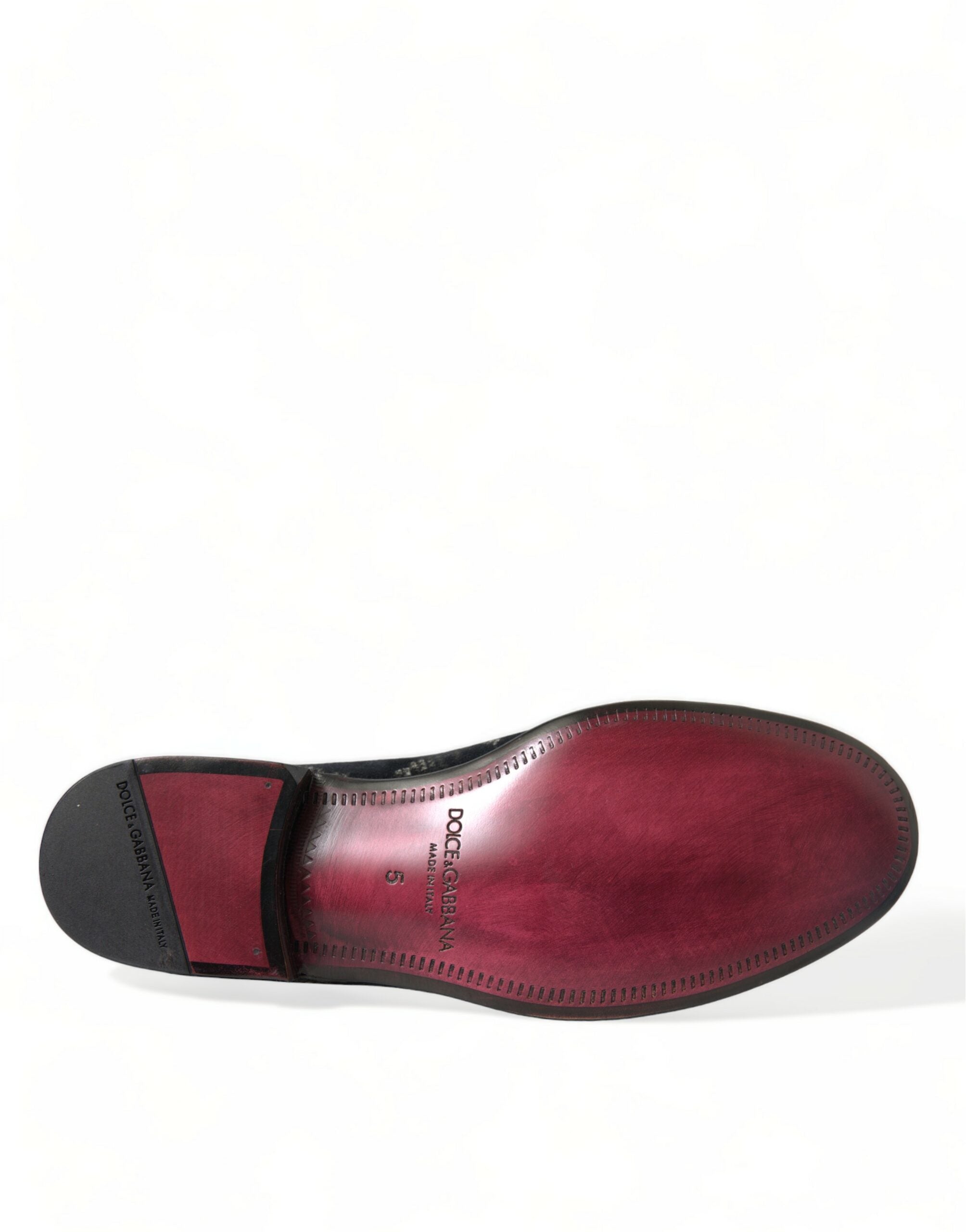 Mocassins élégants en velours fleuri Dolce &amp; Gabbana