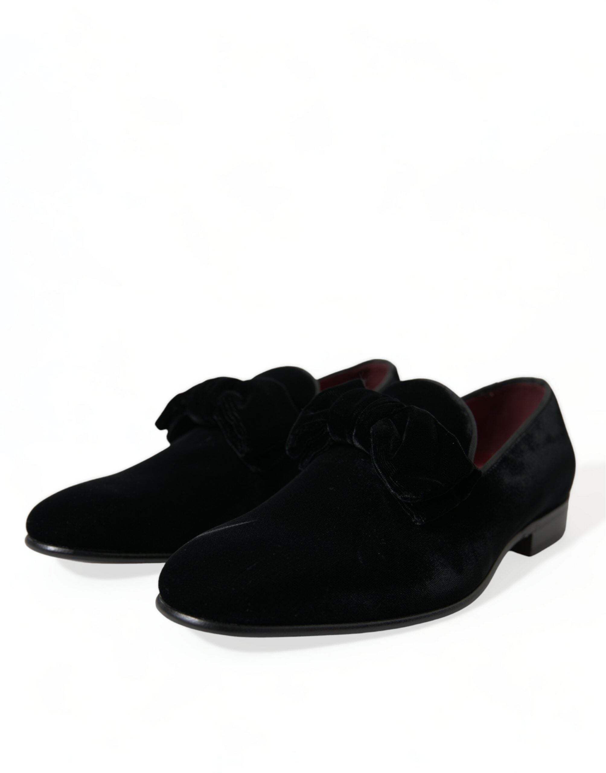 Mocassins élégants en velours noir Dolce &amp; Gabbana - Chaussures de luxe pour homme