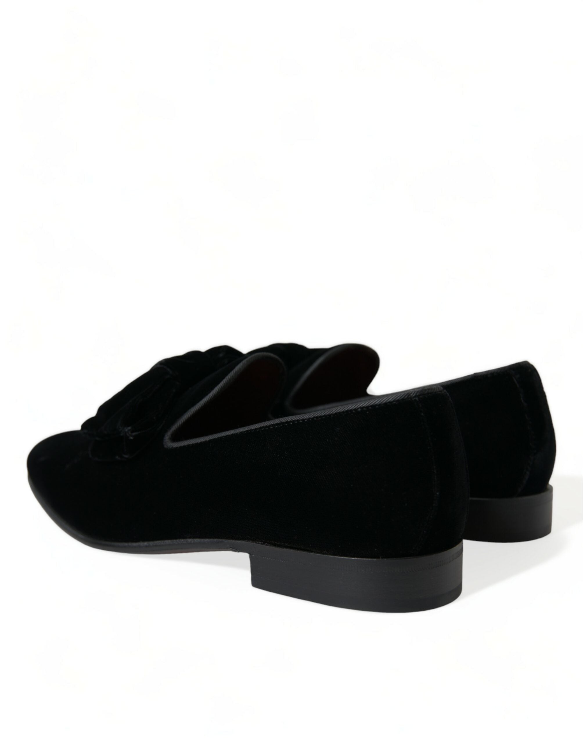 Mocassins élégants en velours noir Dolce &amp; Gabbana - Chaussures de luxe pour homme