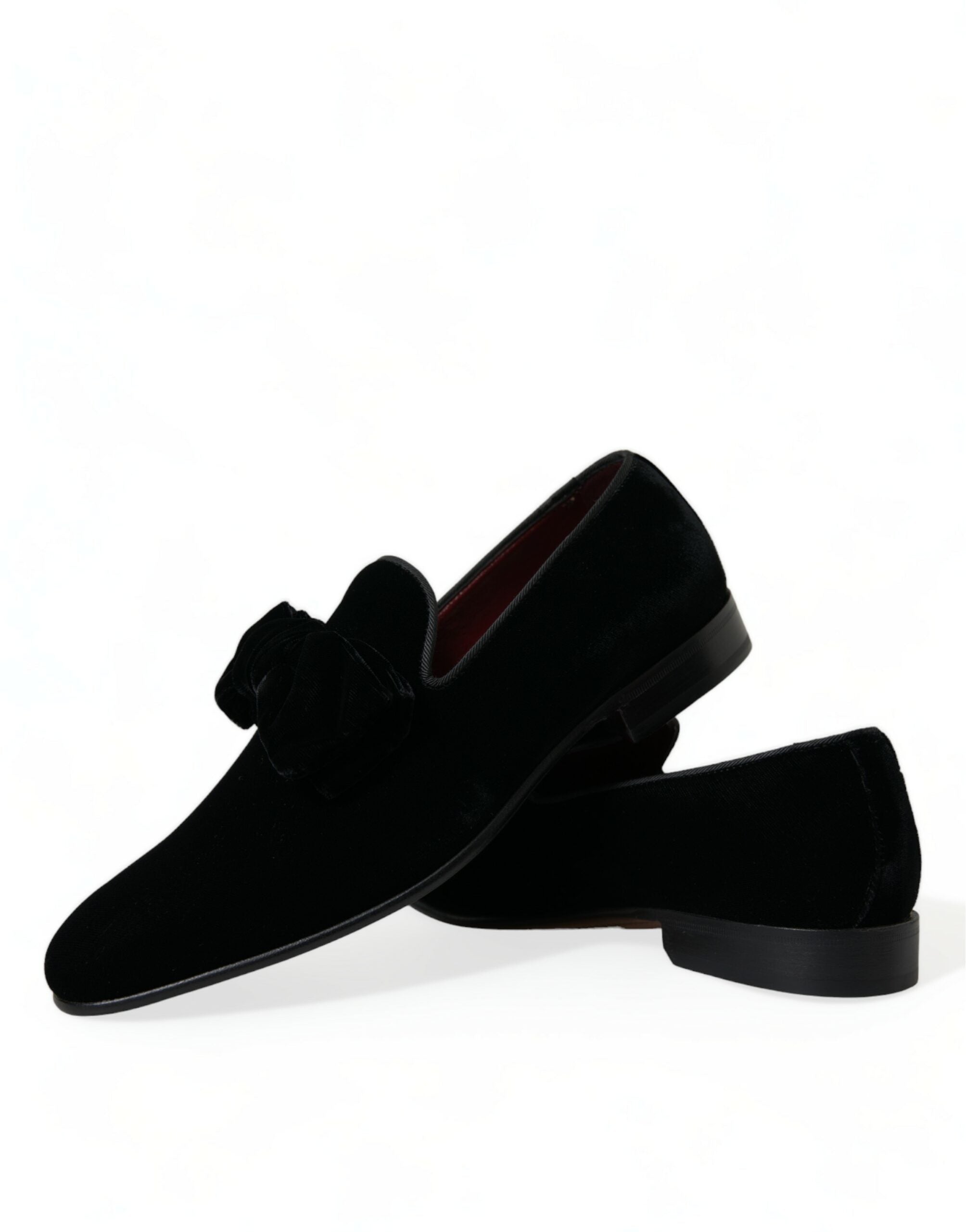Mocassins élégants en velours noir Dolce &amp; Gabbana - Chaussures de luxe pour homme