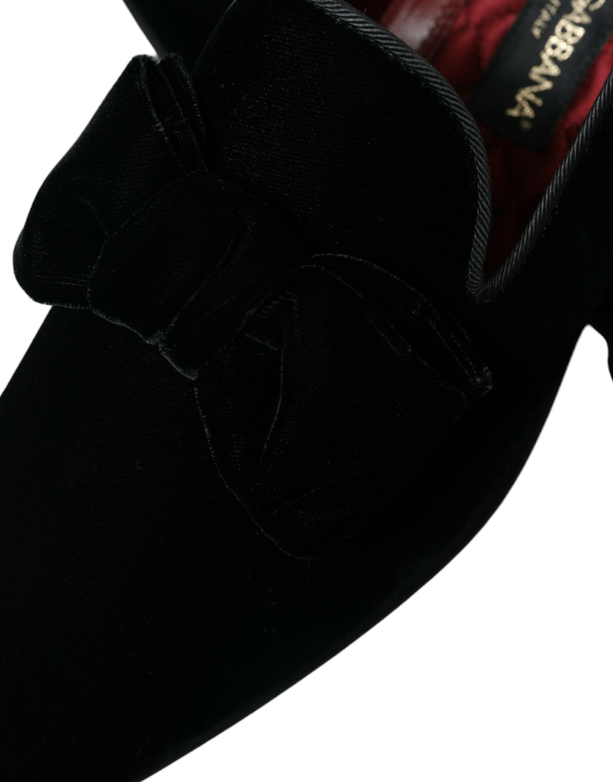 Mocassins élégants en velours noir Dolce &amp; Gabbana - Chaussures de luxe pour homme