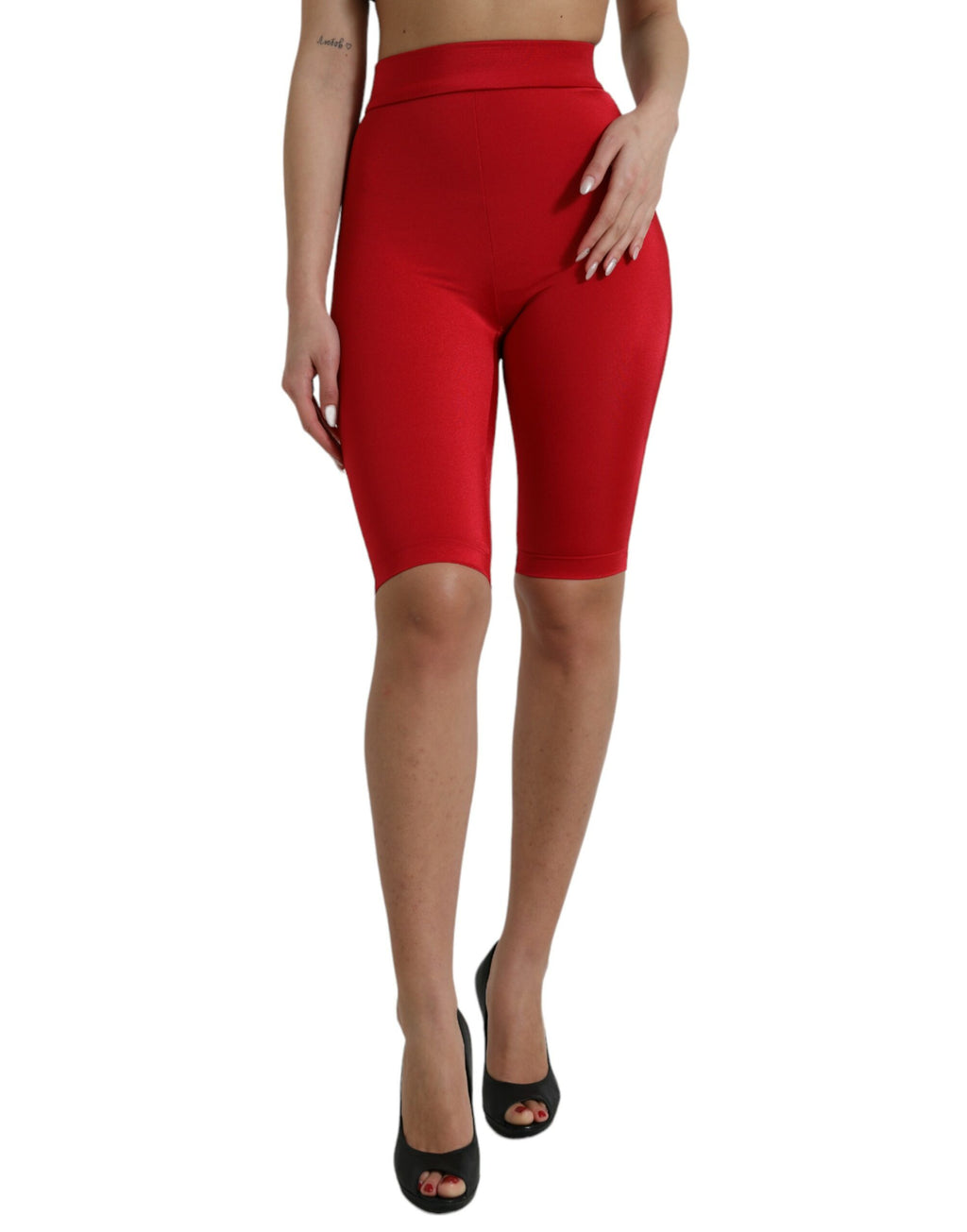 Dolce &amp; Gabbana Schicke rote Leggings mit hoher Taille