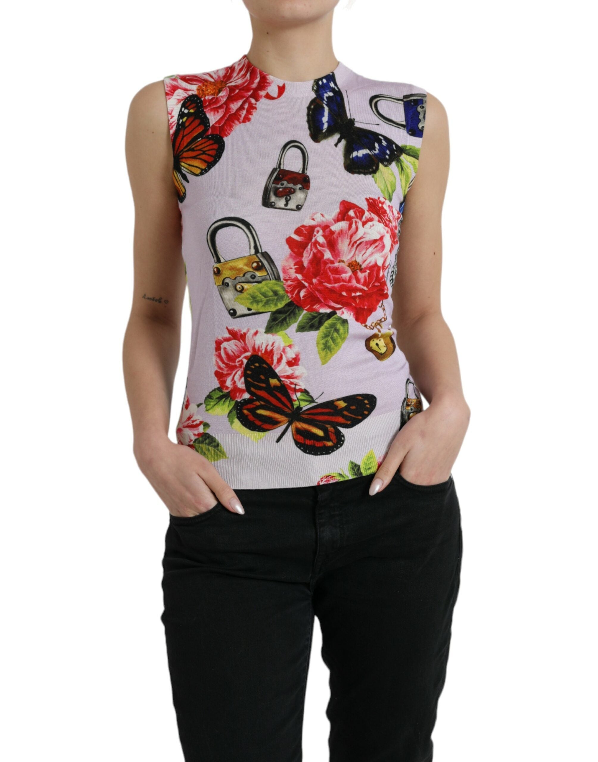 Débardeur élégant en mélange cachemire-soie Dolce &amp; Gabbana