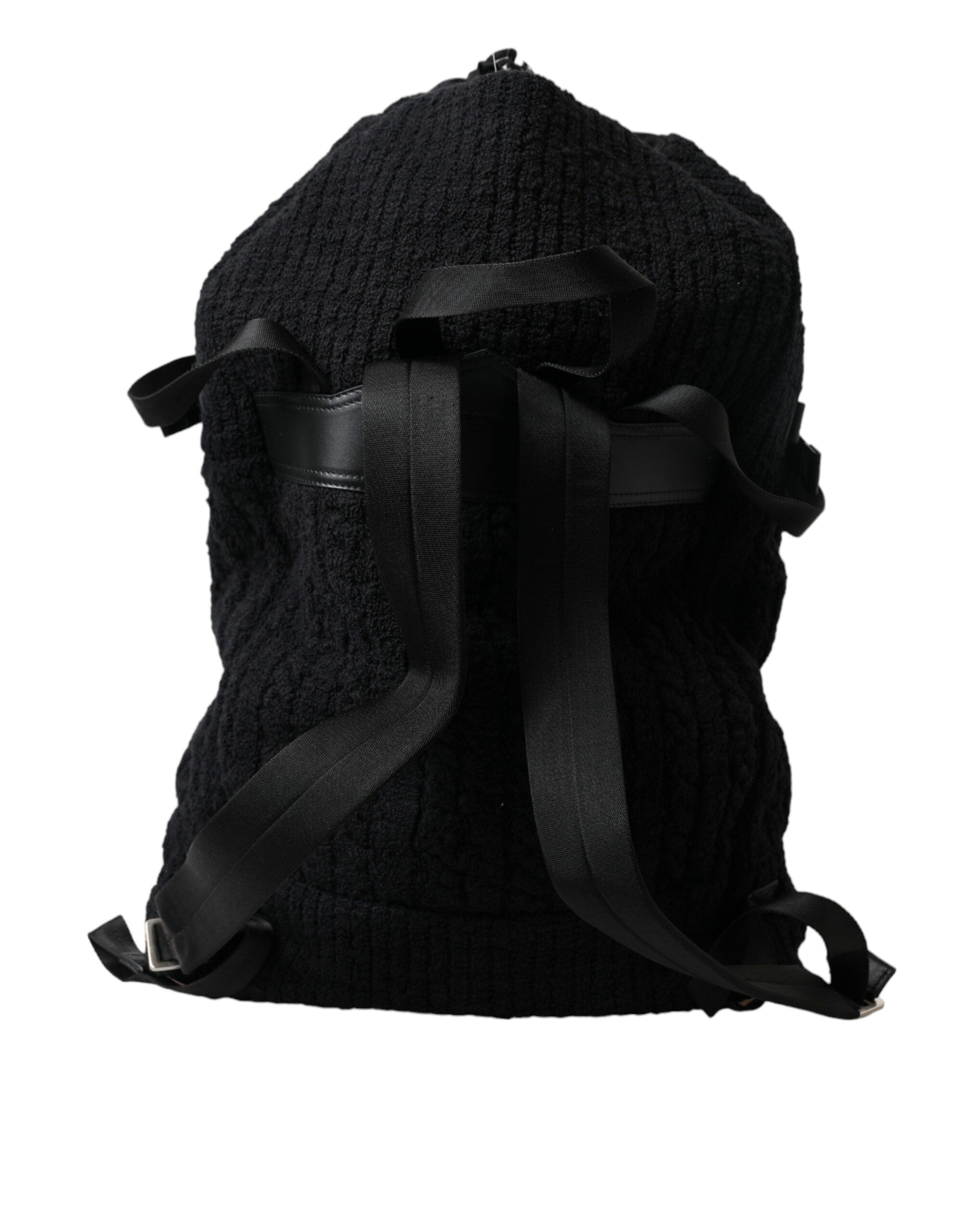 Sac à dos élégant Dolce &amp; Gabbana en tricot de laine mélangée noir
