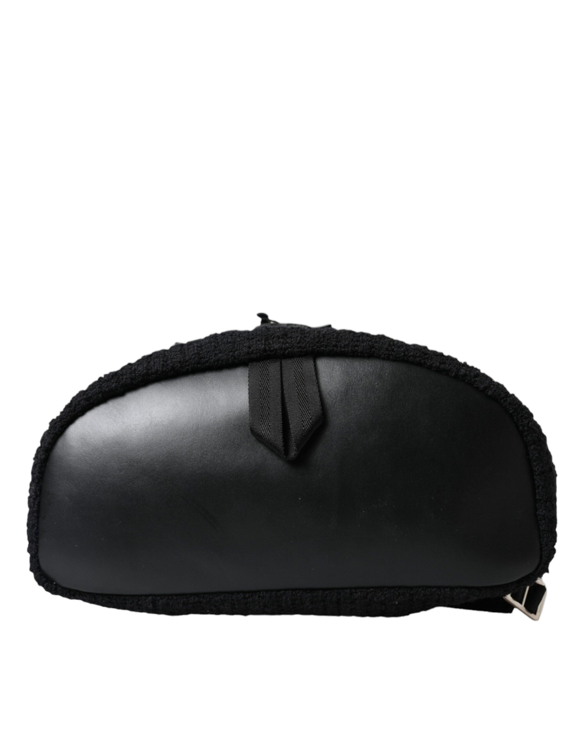 Sac à dos élégant Dolce &amp; Gabbana en tricot de laine mélangée noir