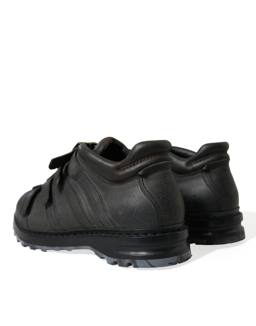 Dolce &amp; Gabbana Schwarze Lederstiefel mit Knöchelriemen