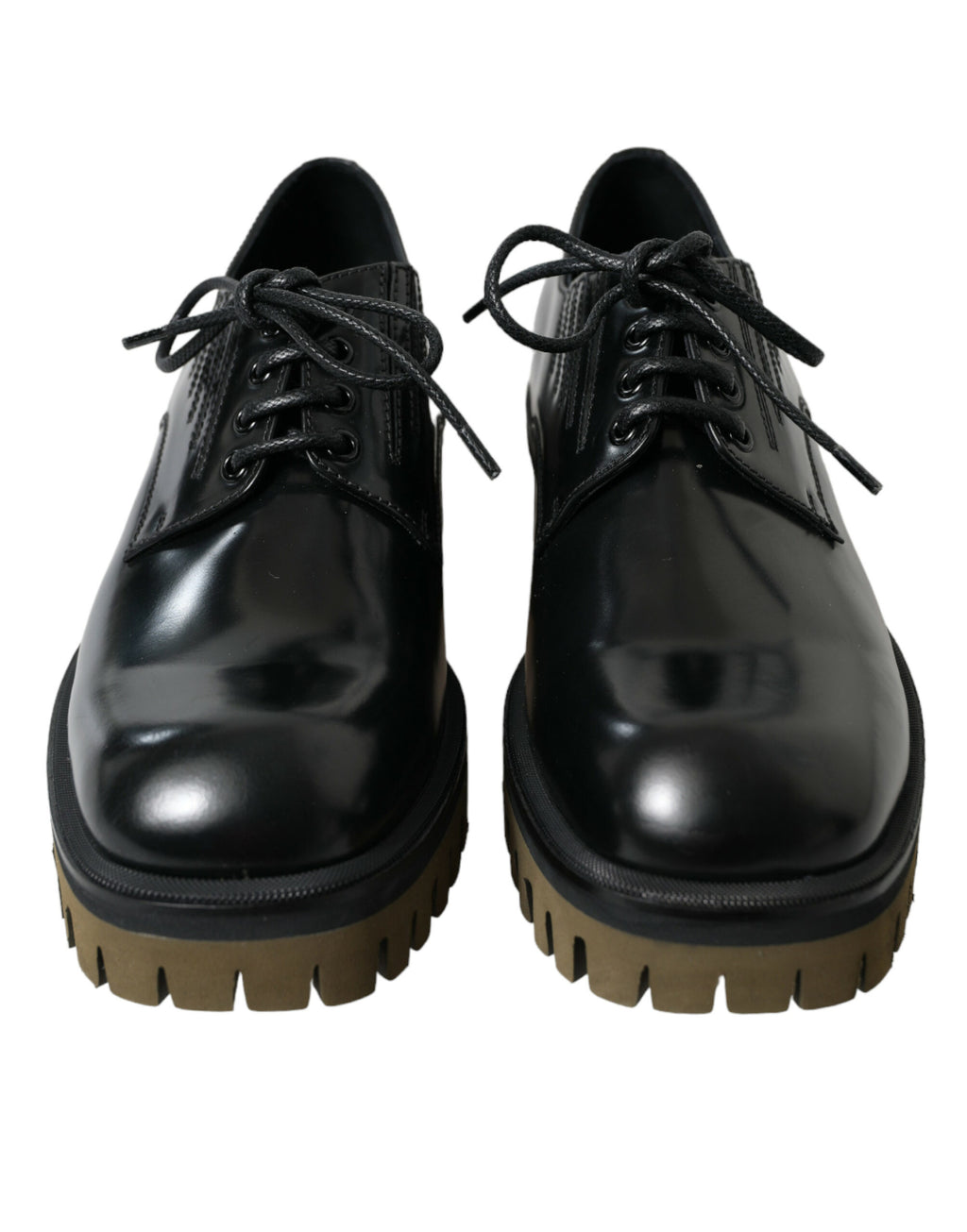 Dolce &amp; Gabbana Elegante Derby-Schuhe aus schwarzem Leder