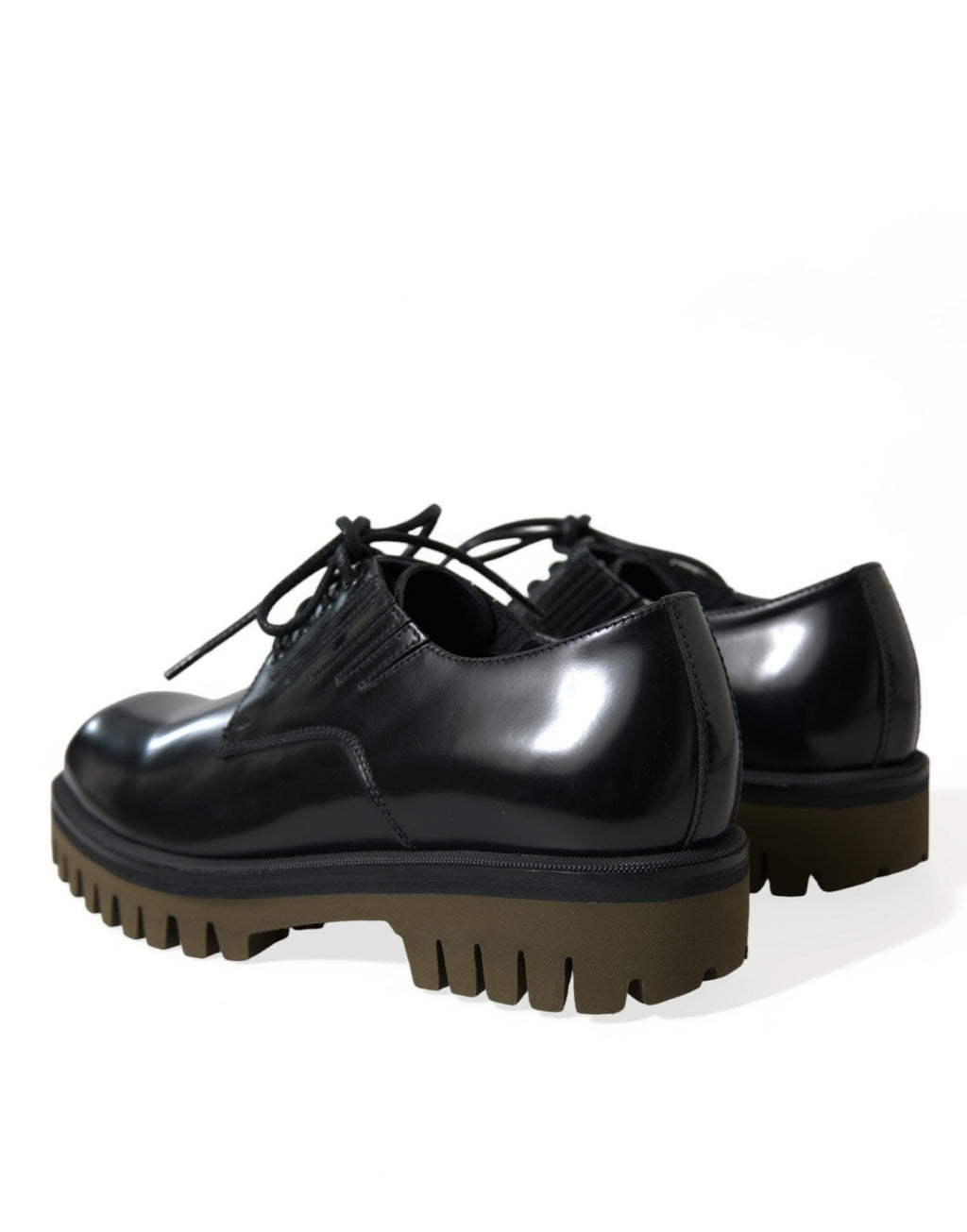 Dolce &amp; Gabbana Elegante Derby-Schuhe aus schwarzem Leder