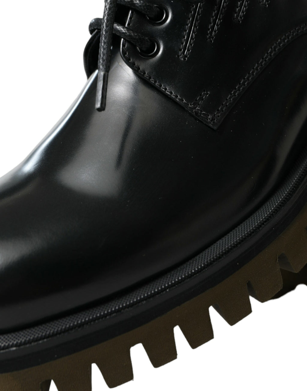 Dolce &amp; Gabbana Elegante Derby-Schuhe aus schwarzem Leder