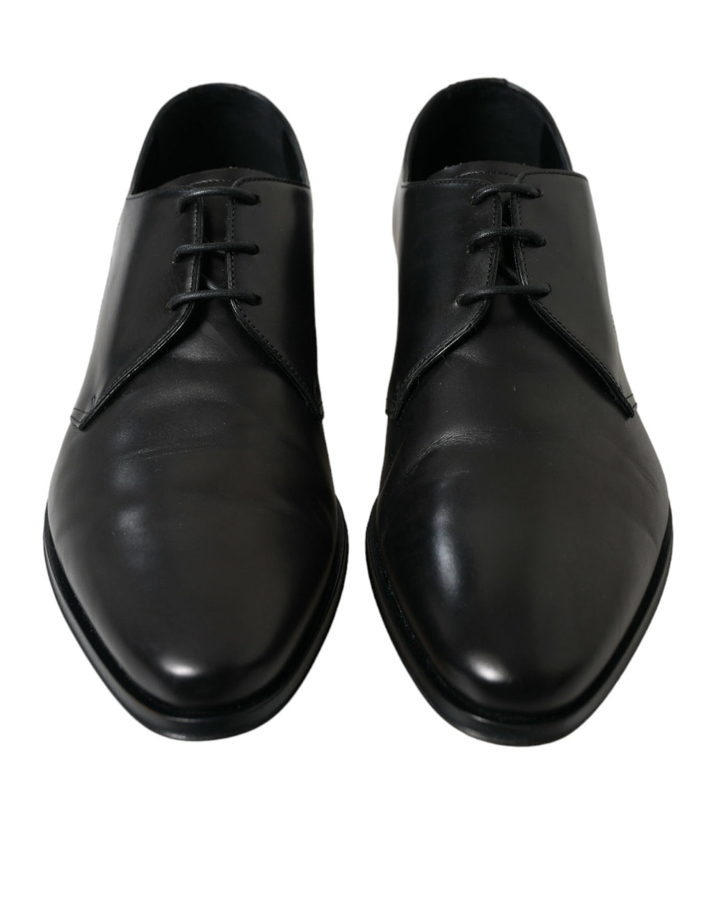 Dolce &amp; Gabbana Elegante Derby-Schuhe aus schwarzem Leder
