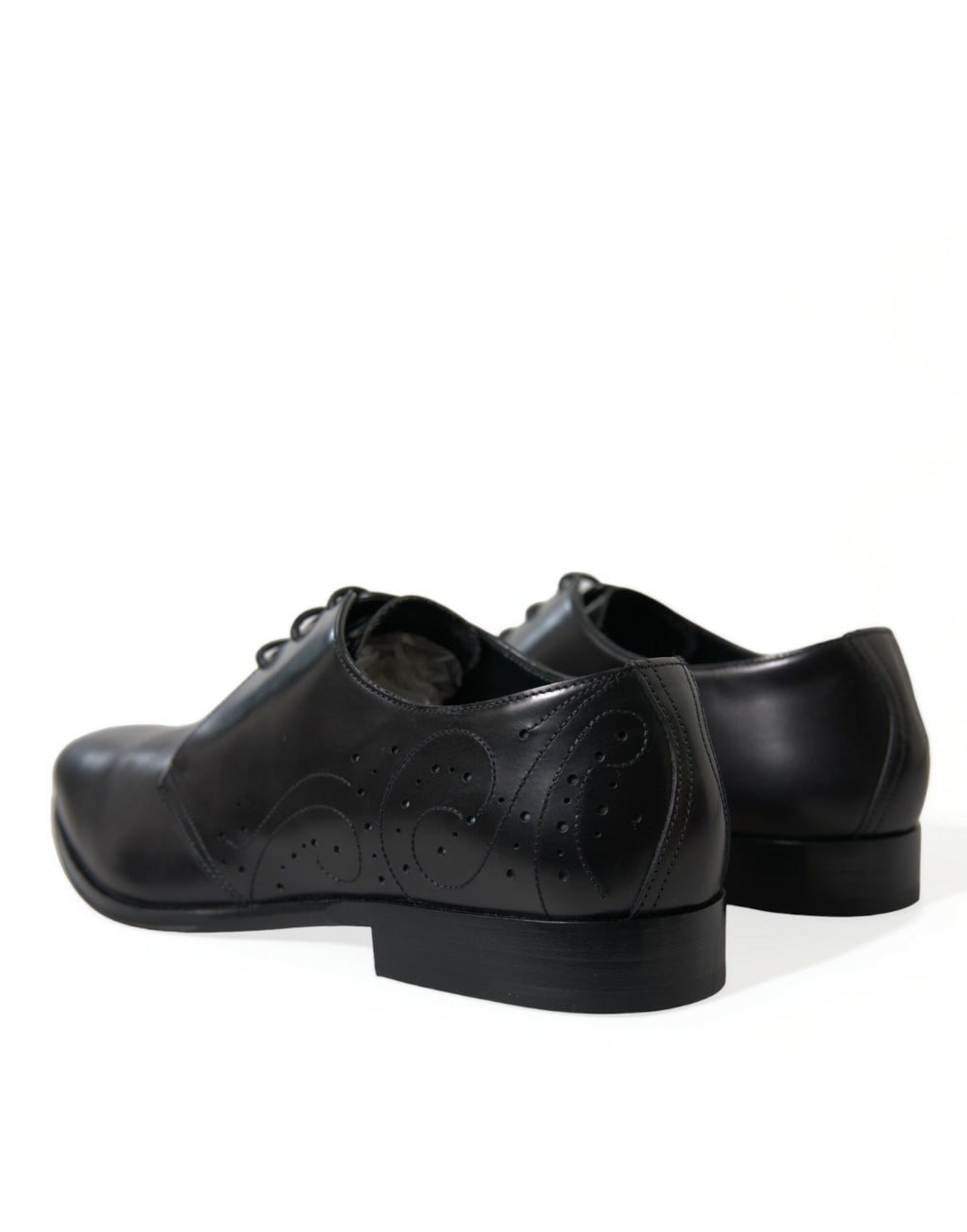 Dolce &amp; Gabbana Elegante Derby-Schuhe aus schwarzem Leder