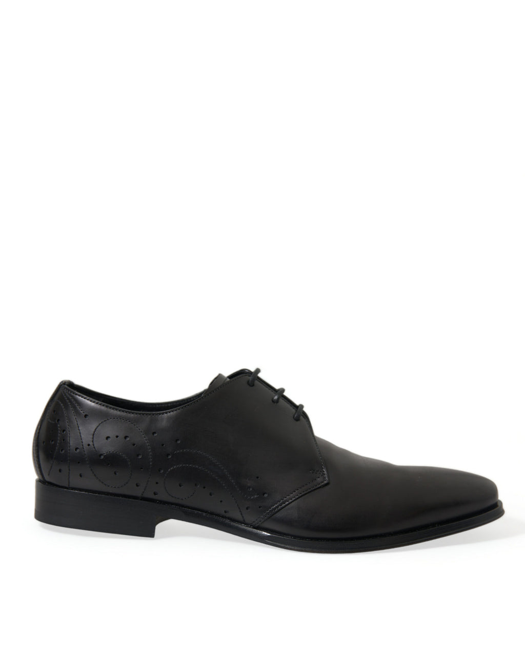 Dolce &amp; Gabbana Elegante Derby-Schuhe aus schwarzem Leder