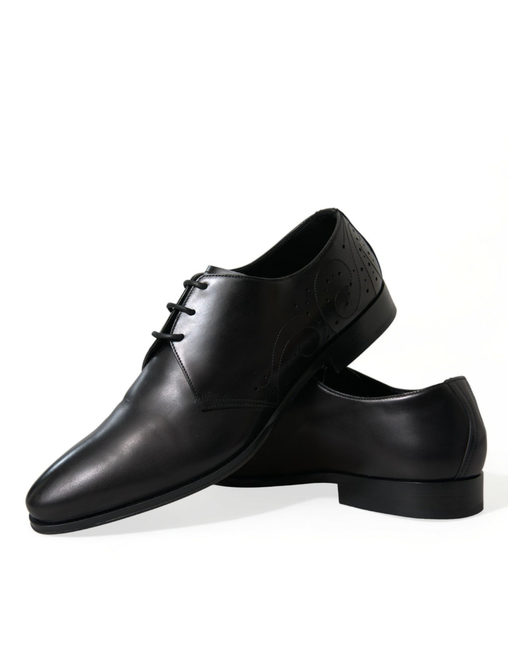 Dolce &amp; Gabbana Elegante Derby-Schuhe aus schwarzem Leder