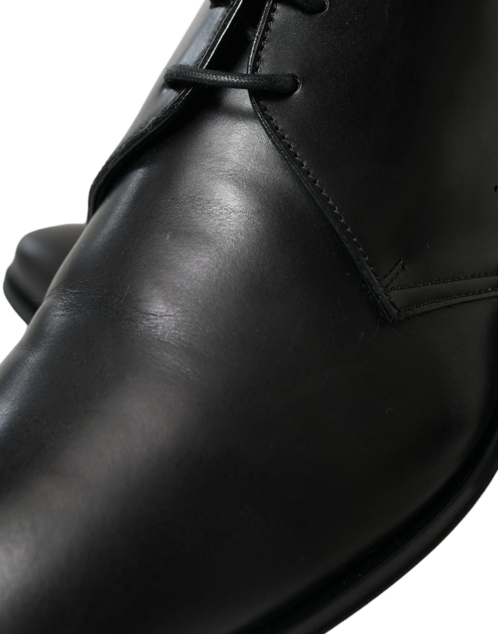 Dolce &amp; Gabbana Elegante Derby-Schuhe aus schwarzem Leder