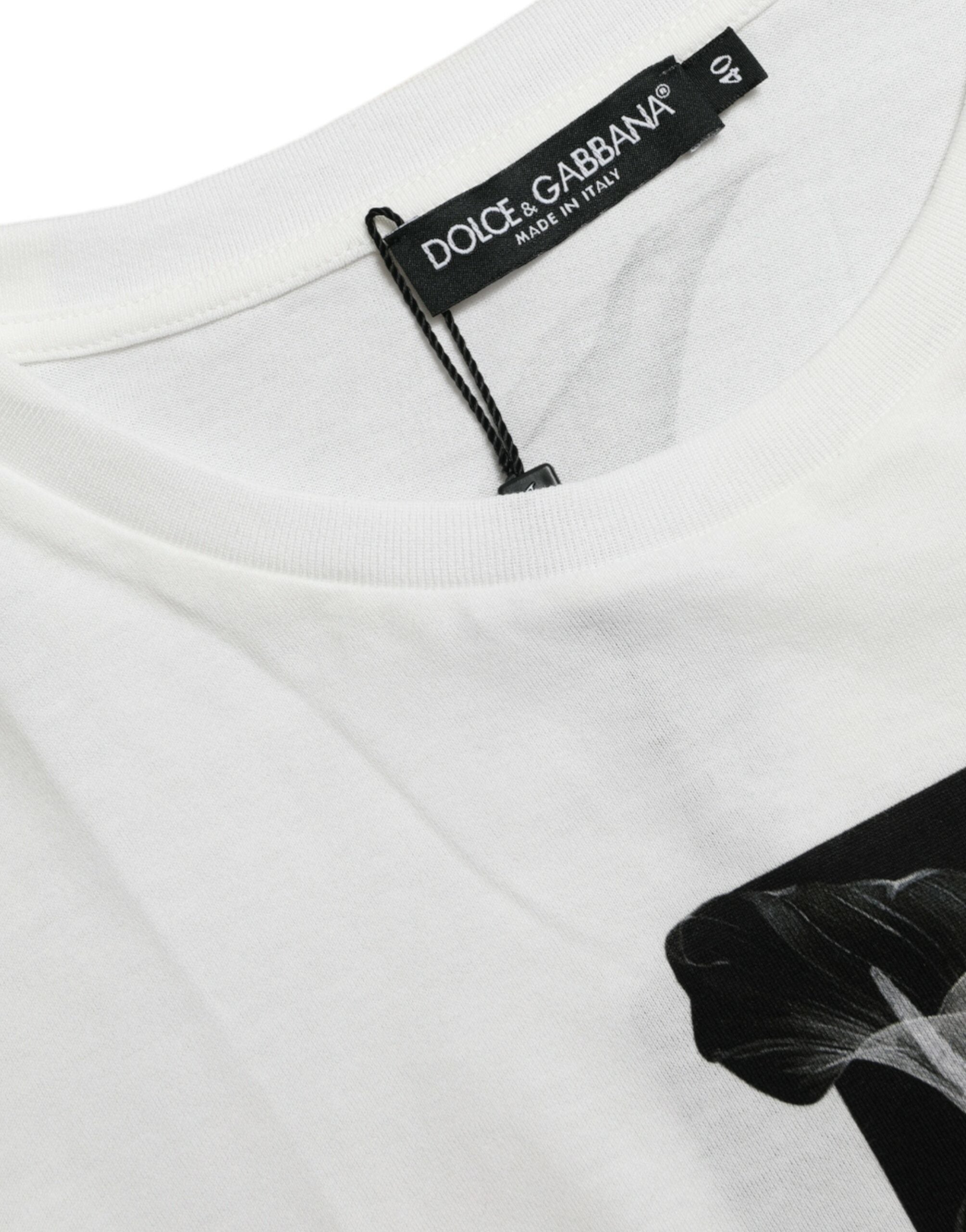 Dolce &amp; Gabbana – Elegantes, einfarbiges T-Shirt mit Rundhalsausschnitt