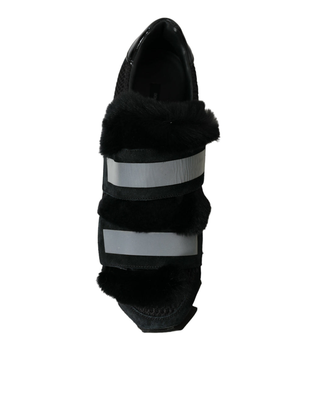 Dolce &amp; Gabbana Elegante, pelzverzierte Wildleder-Sneakers