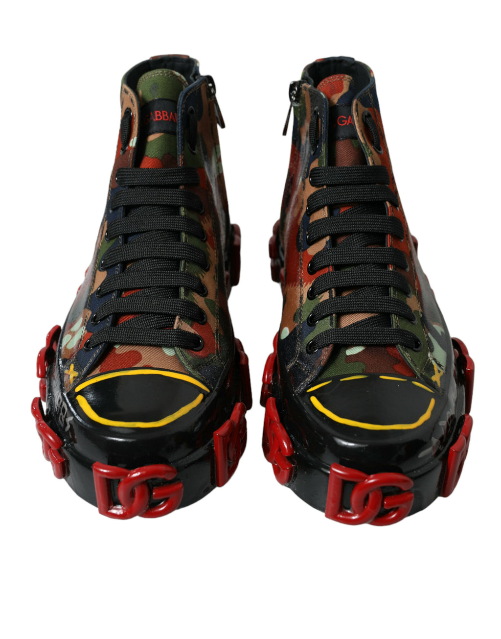 Dolce &amp; Gabbana Mehrfarbige High-Top-Sneaker mit luxuriösem Appeal