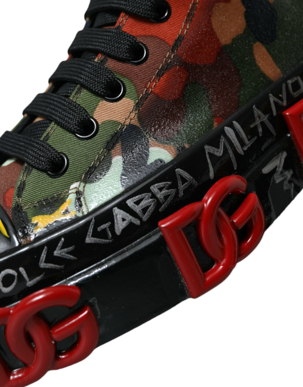 Dolce &amp; Gabbana Mehrfarbige High-Top-Sneaker mit luxuriösem Appeal
