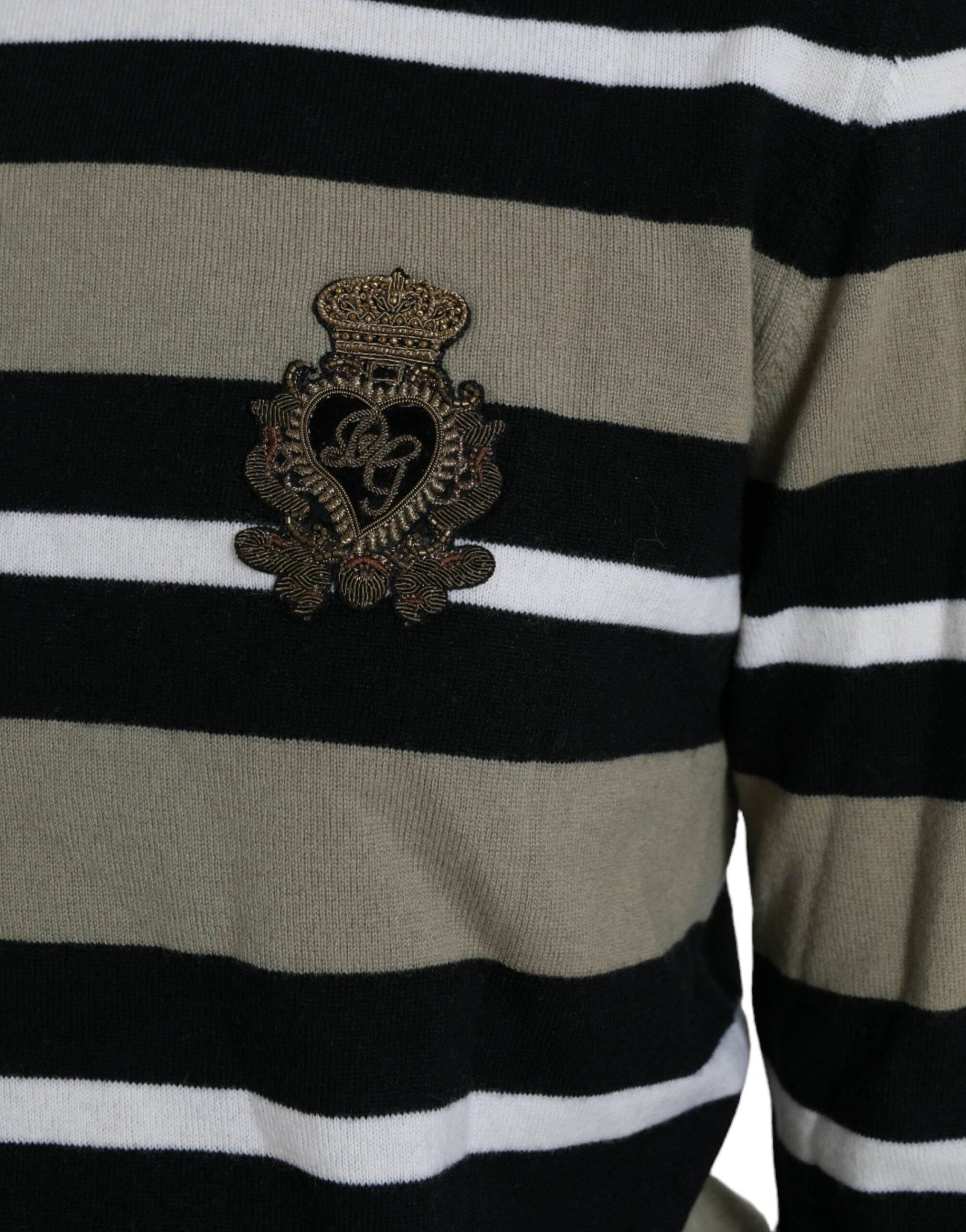 Dolce &amp; Gabbana Eleganter gestreifter Rollkragenpullover aus Wolle