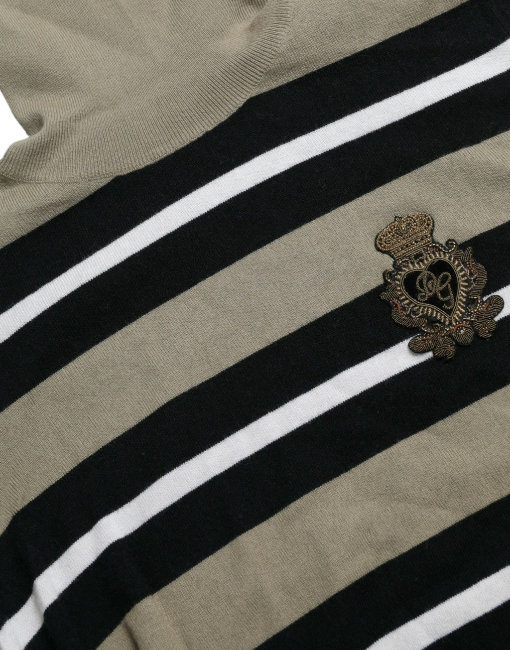 Dolce &amp; Gabbana Eleganter gestreifter Rollkragenpullover aus Wolle