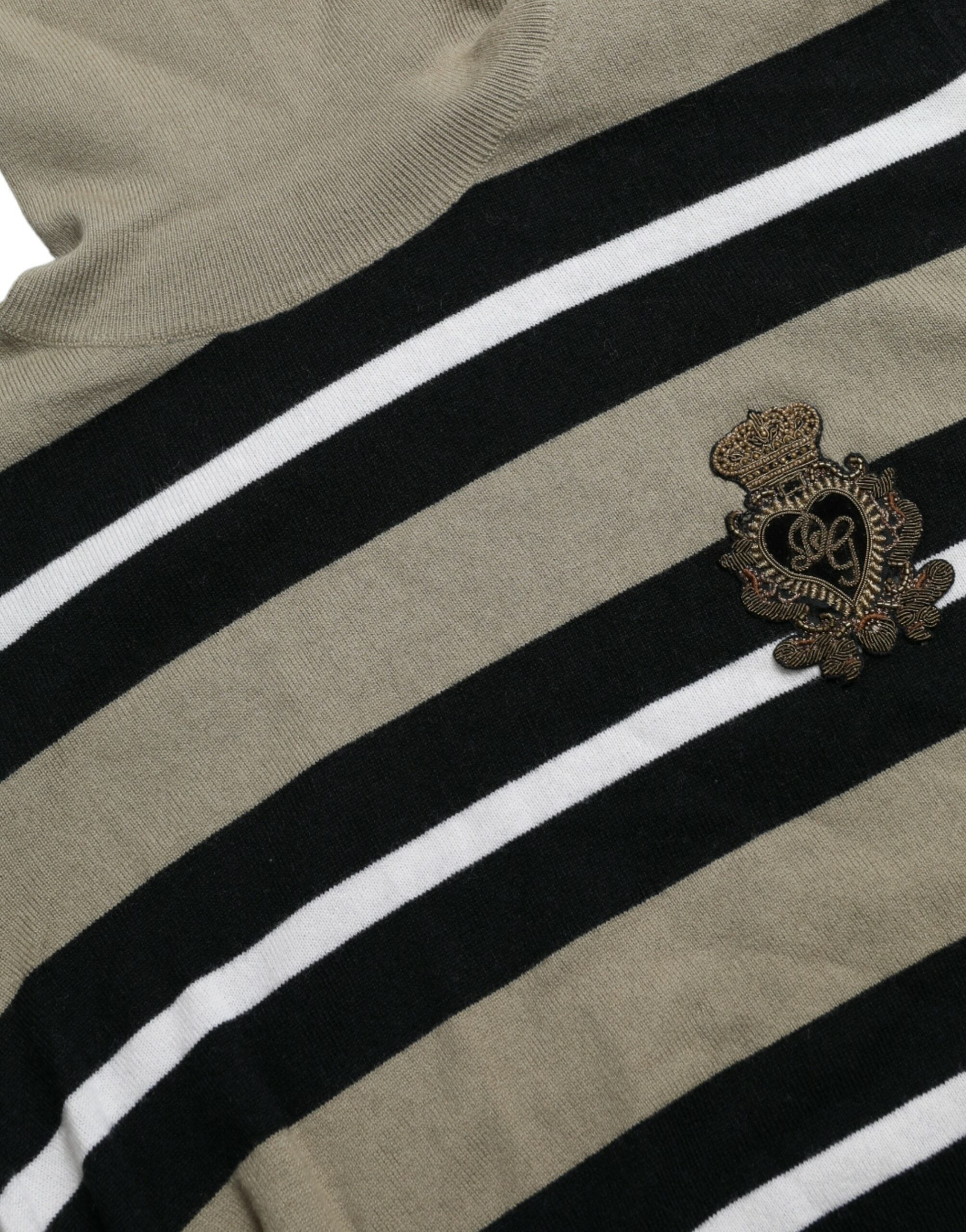Dolce &amp; Gabbana Eleganter gestreifter Rollkragenpullover aus Wolle