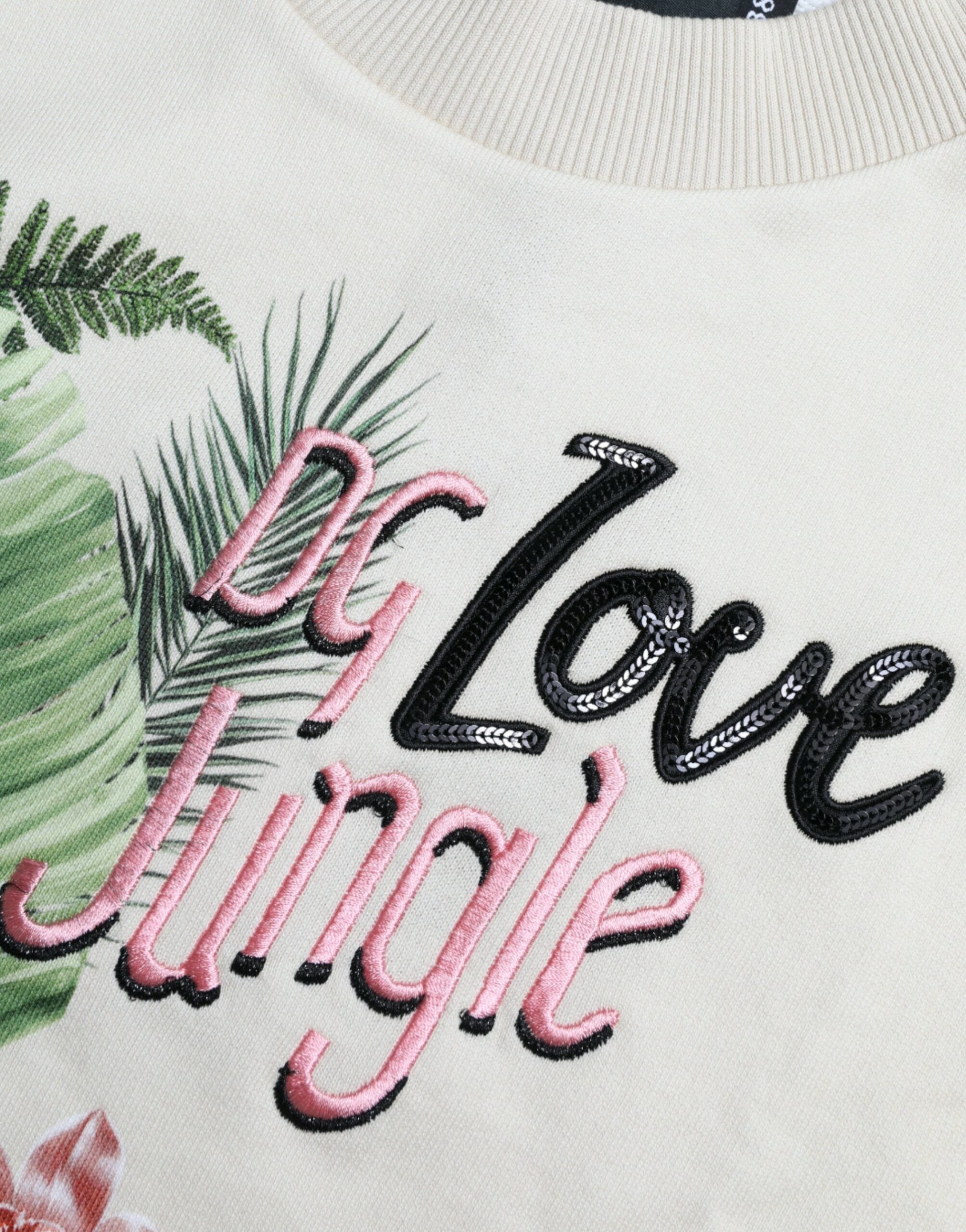 Dolce &amp; Gabbana – Eleganter Pullover mit Rundhalsausschnitt im Dschungel-Print