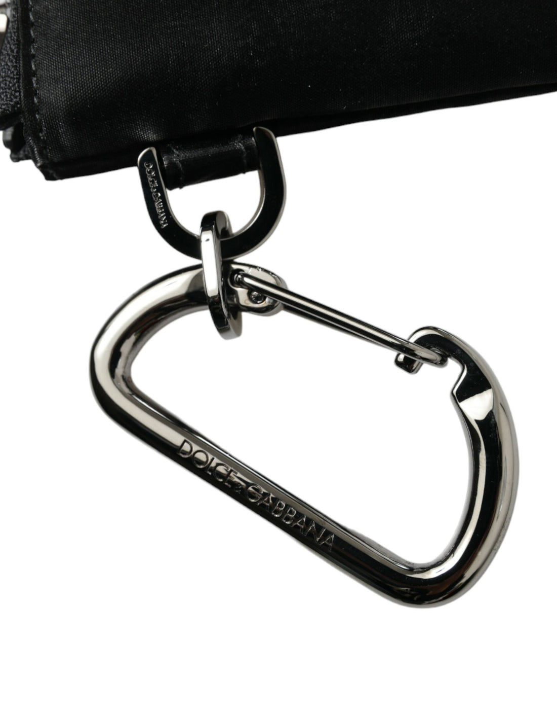 Dolce &amp; Gabbana Elite – Schwarze Nylon- und Ledertasche mit Logodetail