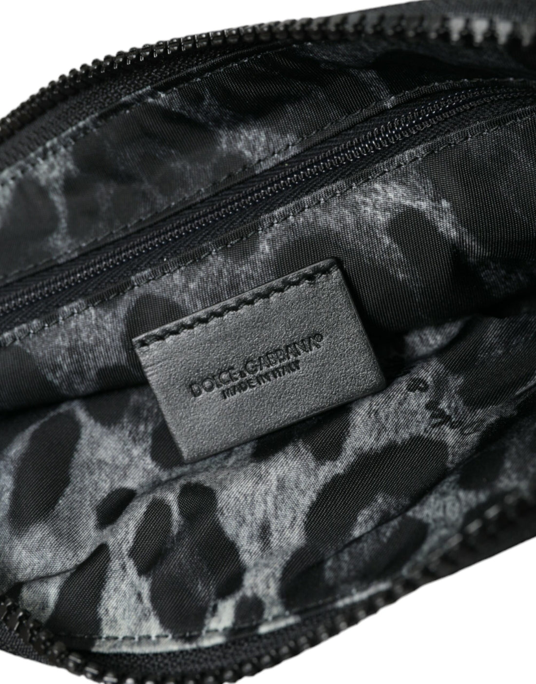 Dolce &amp; Gabbana Elite – Schwarze Nylon- und Ledertasche mit Logodetail