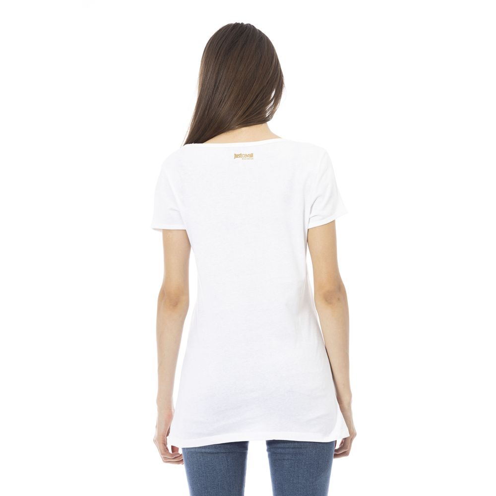 Just Cavalli White Cotton Women Top