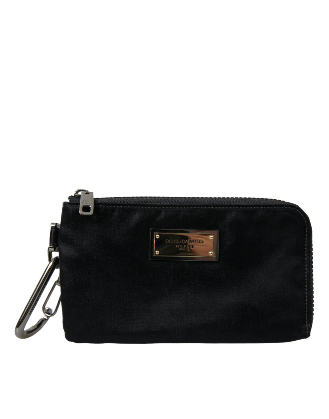 Dolce &amp; Gabbana – Elegante Designer-Tasche aus Nylon und Leder in Schwarz