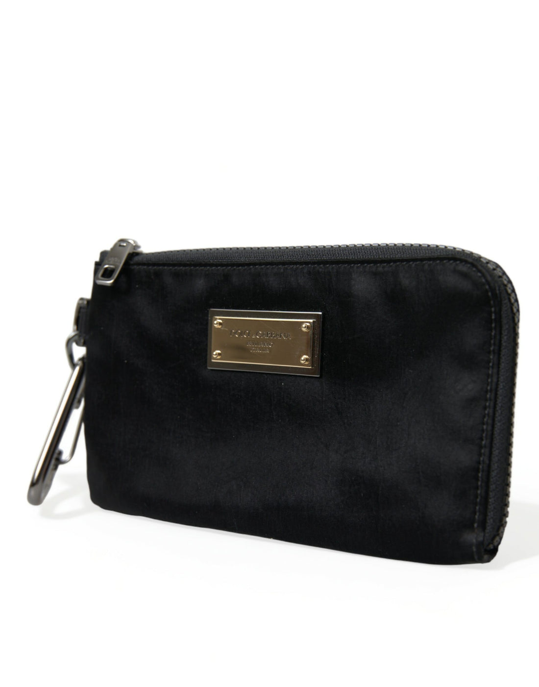 Dolce &amp; Gabbana – Elegante Designer-Tasche aus Nylon und Leder in Schwarz