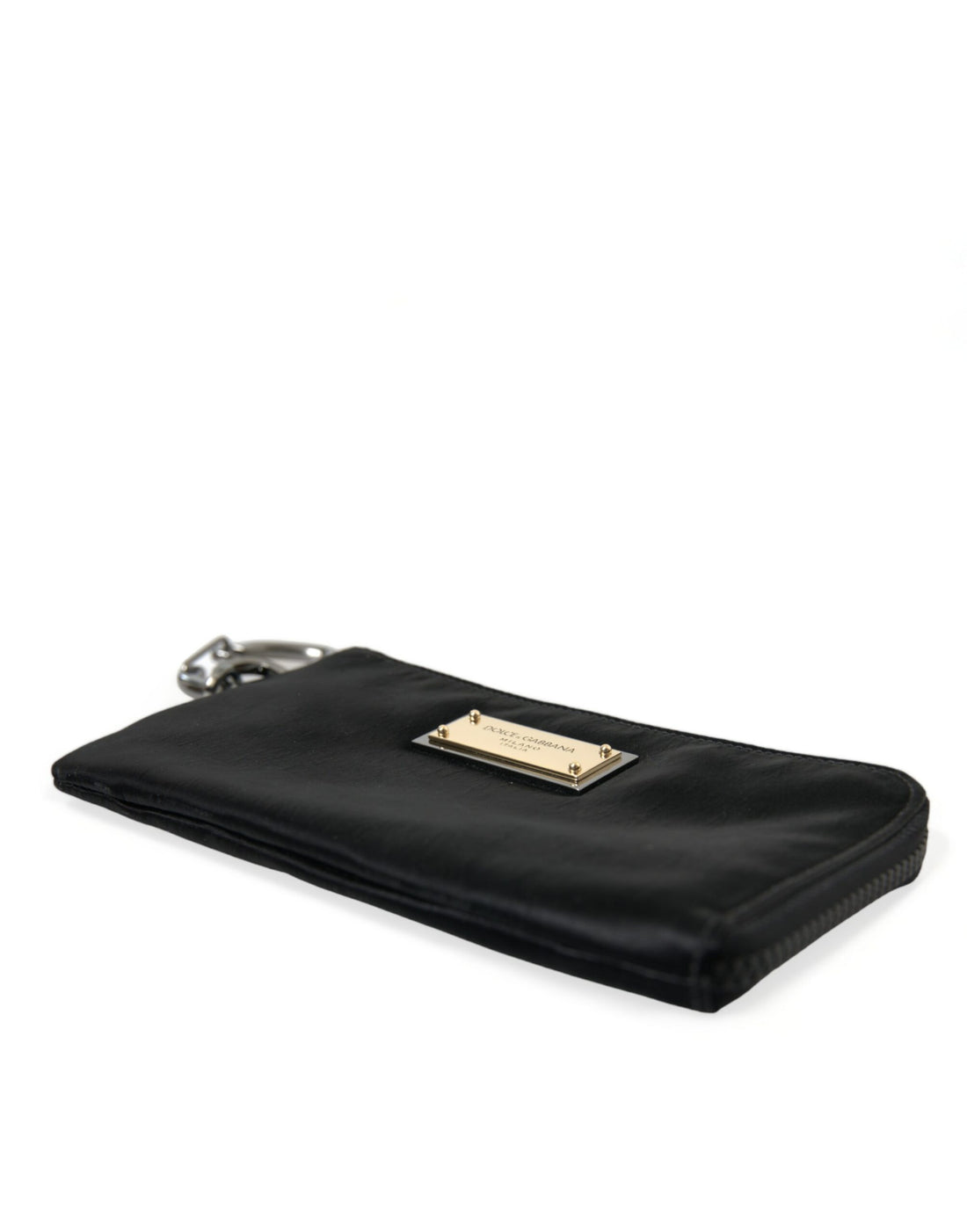 Dolce &amp; Gabbana – Elegante Designer-Tasche aus Nylon und Leder in Schwarz