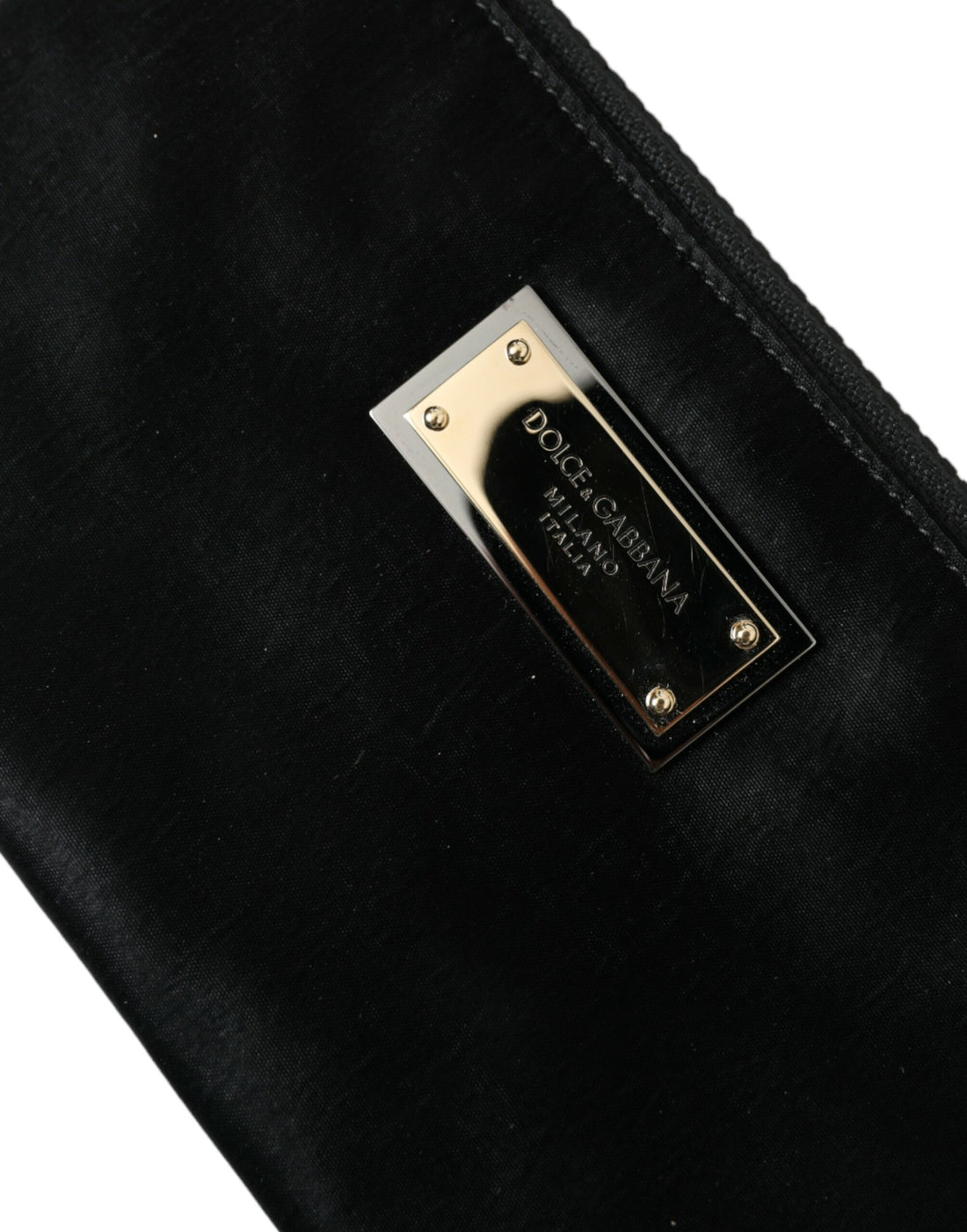 Dolce &amp; Gabbana – Elegante Designer-Tasche aus Nylon und Leder in Schwarz