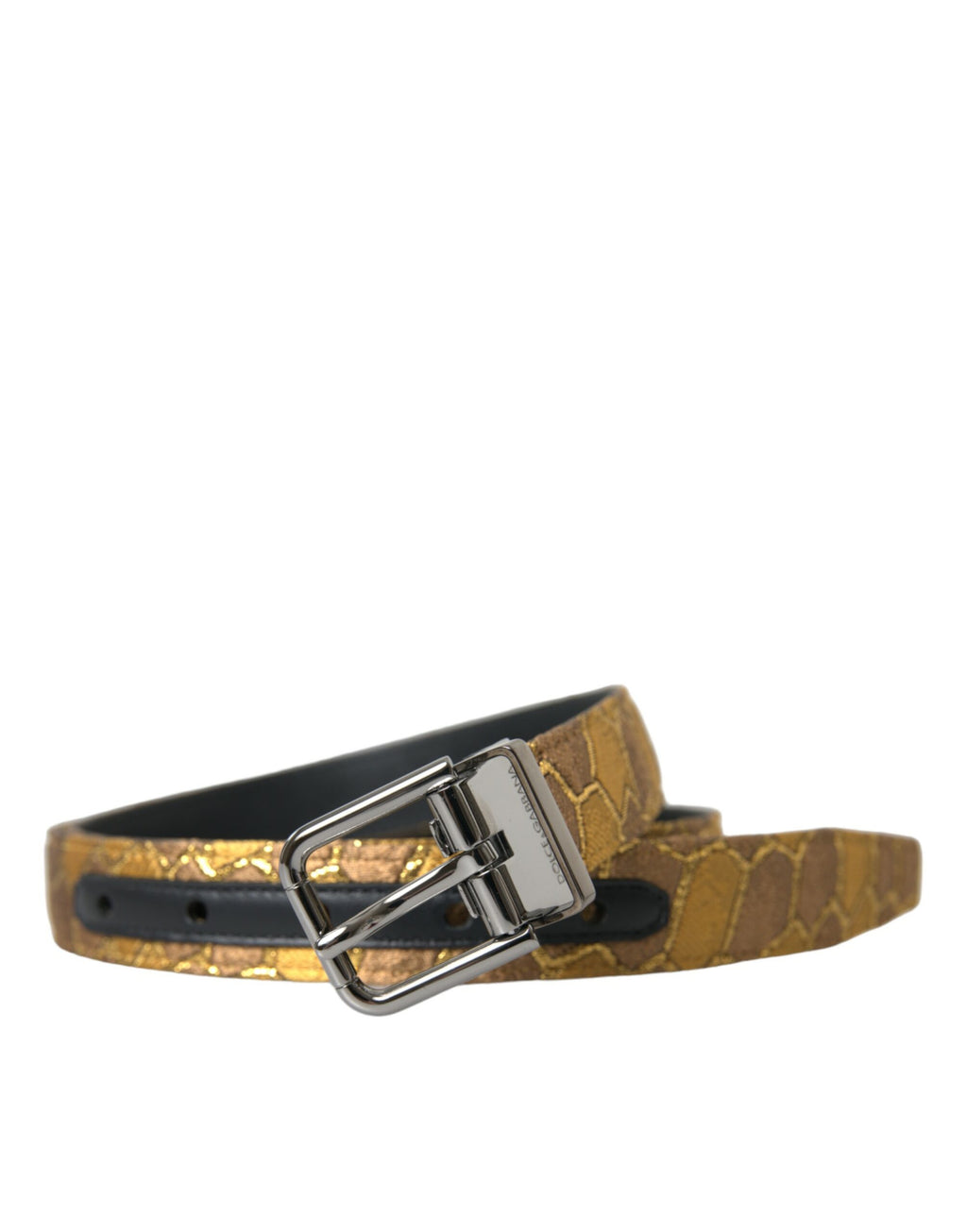 Dolce &amp; Gabbana Eleganter goldener Ledergürtel