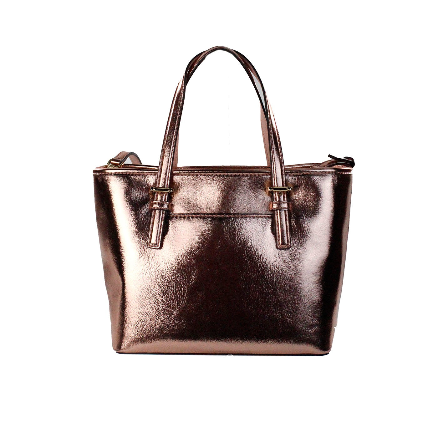 Sac fourre-tout Michael Kors Jet Set Primrose Metallic XS avec fermeture éclair sur le dessus