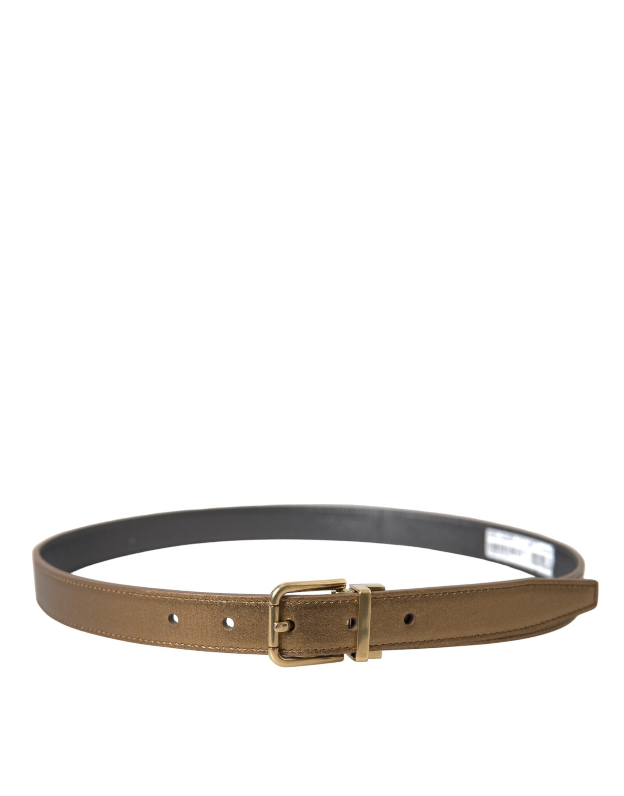 Ceinture en cuir métallisé doré Dolce &amp; Gabbana : une élégance intemporelle