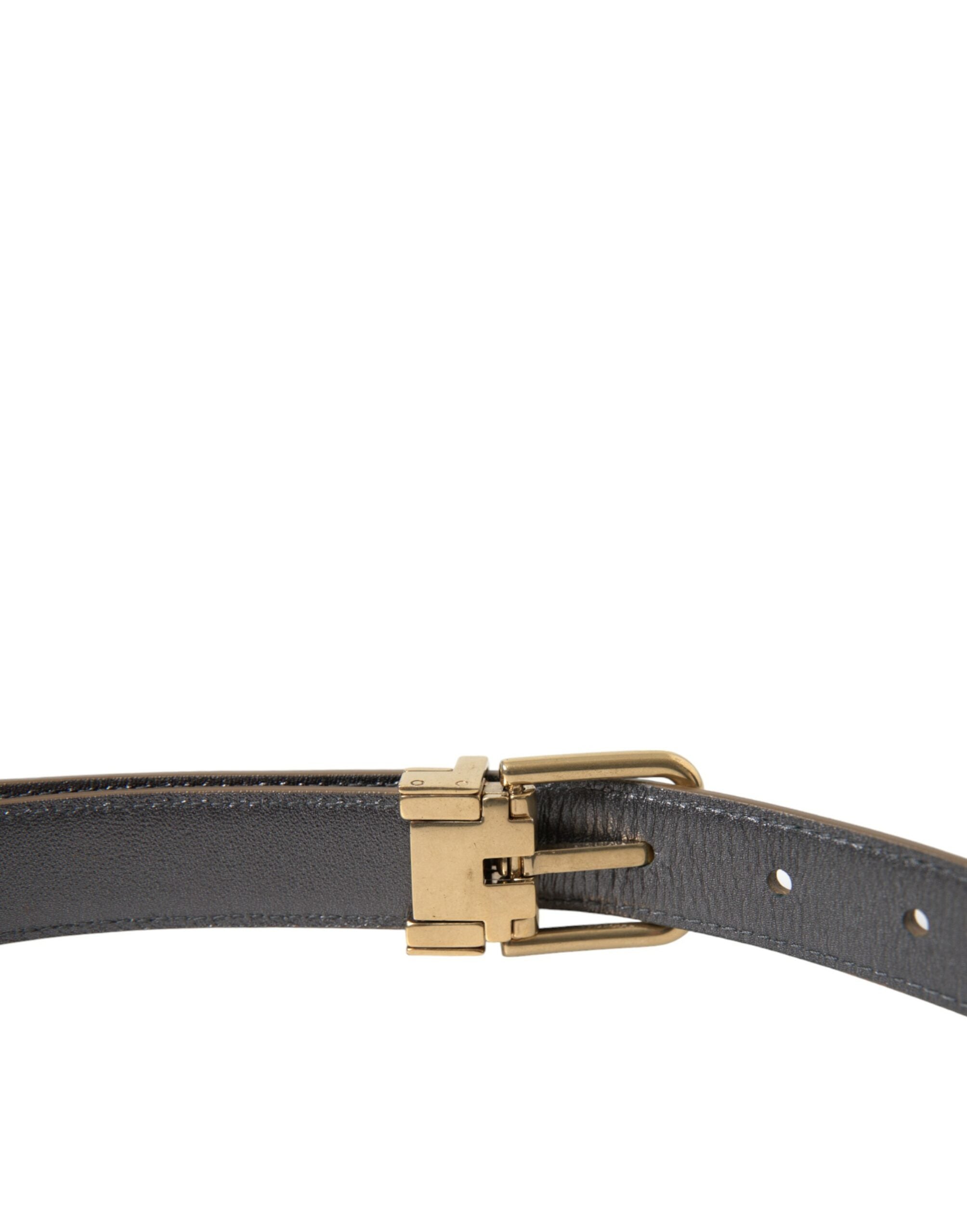 Ceinture en cuir métallisé doré Dolce &amp; Gabbana : une élégance intemporelle