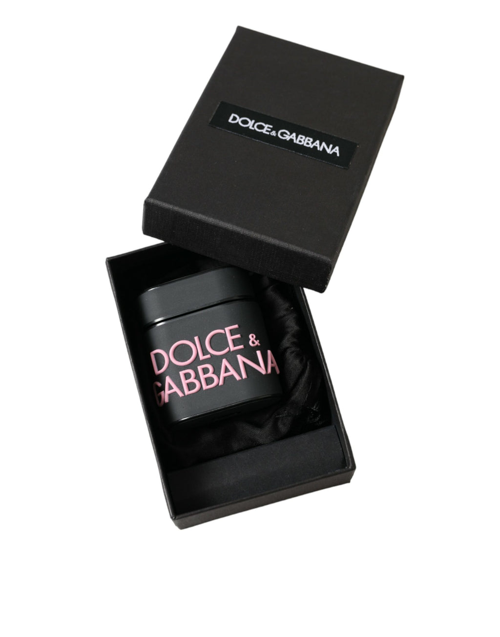 Dolce &amp; Gabbana – Elegante Airpods-Hülle aus zweifarbigem Leder