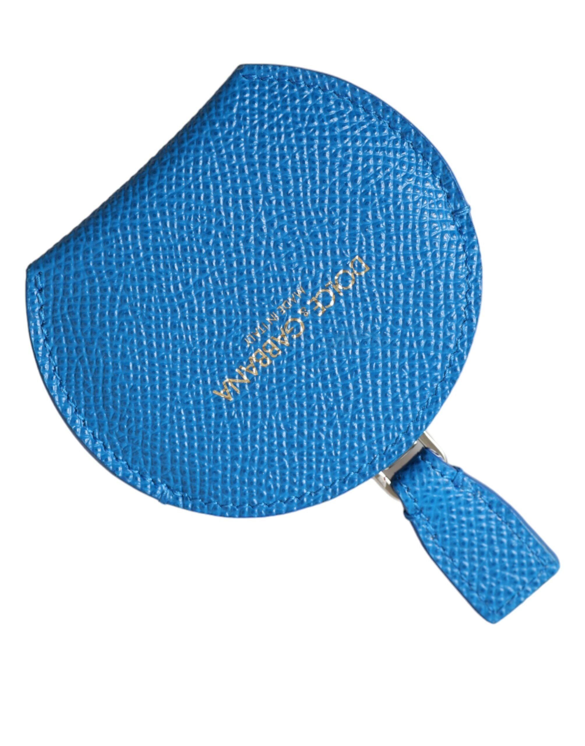 Dolce &amp; Gabbana Eleganter Spiegelhalter aus blauem Leder