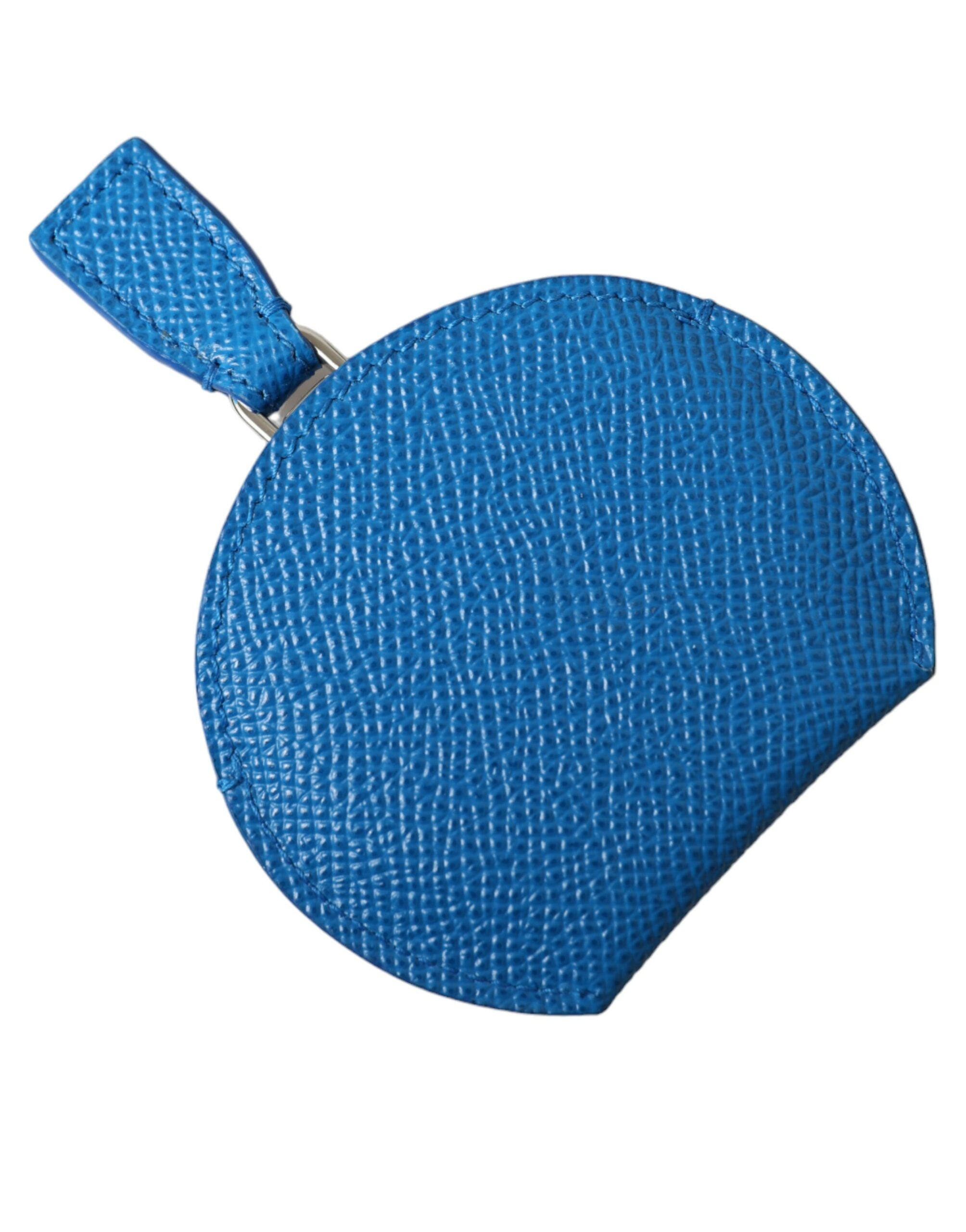 Dolce &amp; Gabbana Eleganter Spiegelhalter aus blauem Leder