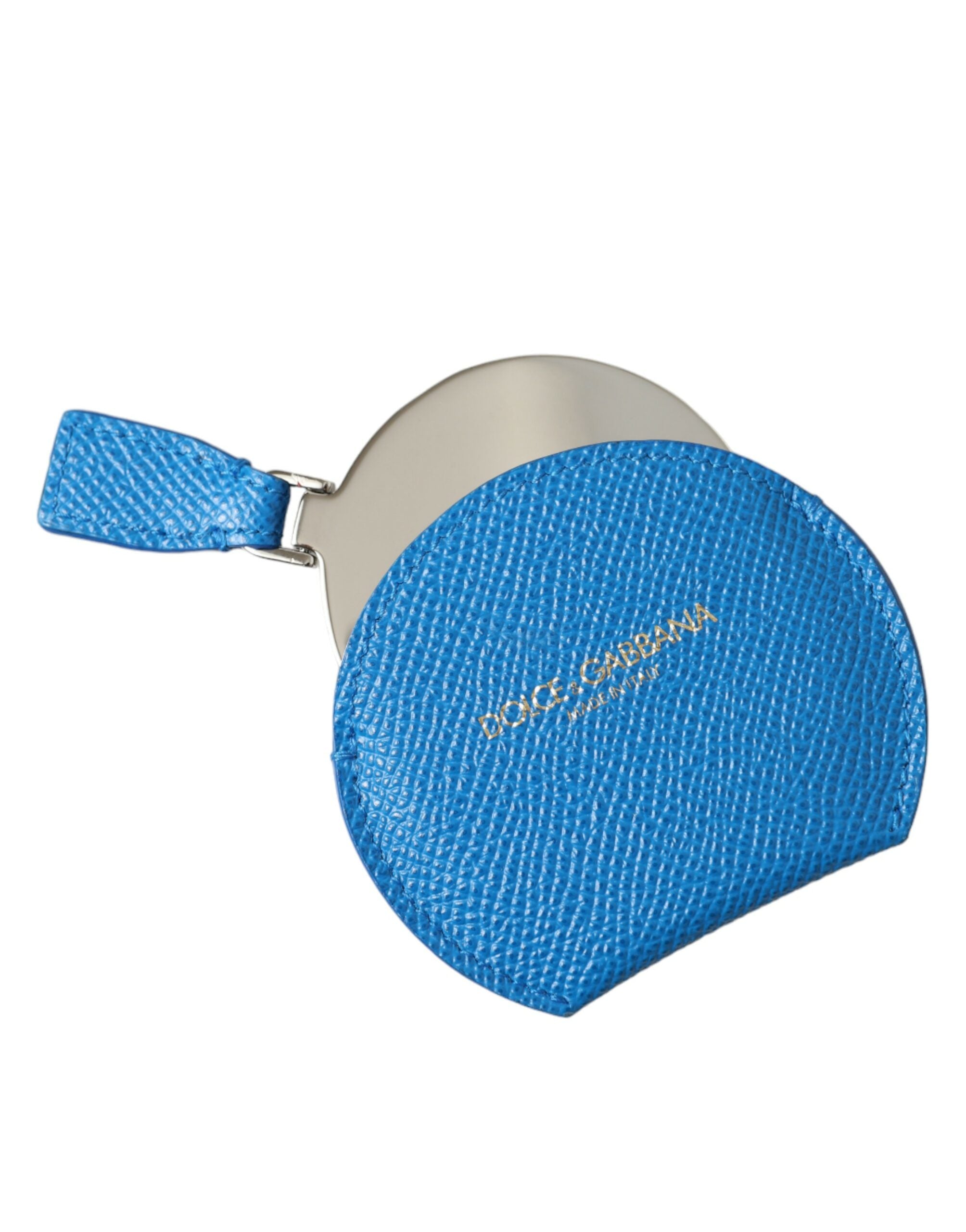 Dolce &amp; Gabbana Eleganter Spiegelhalter aus blauem Leder