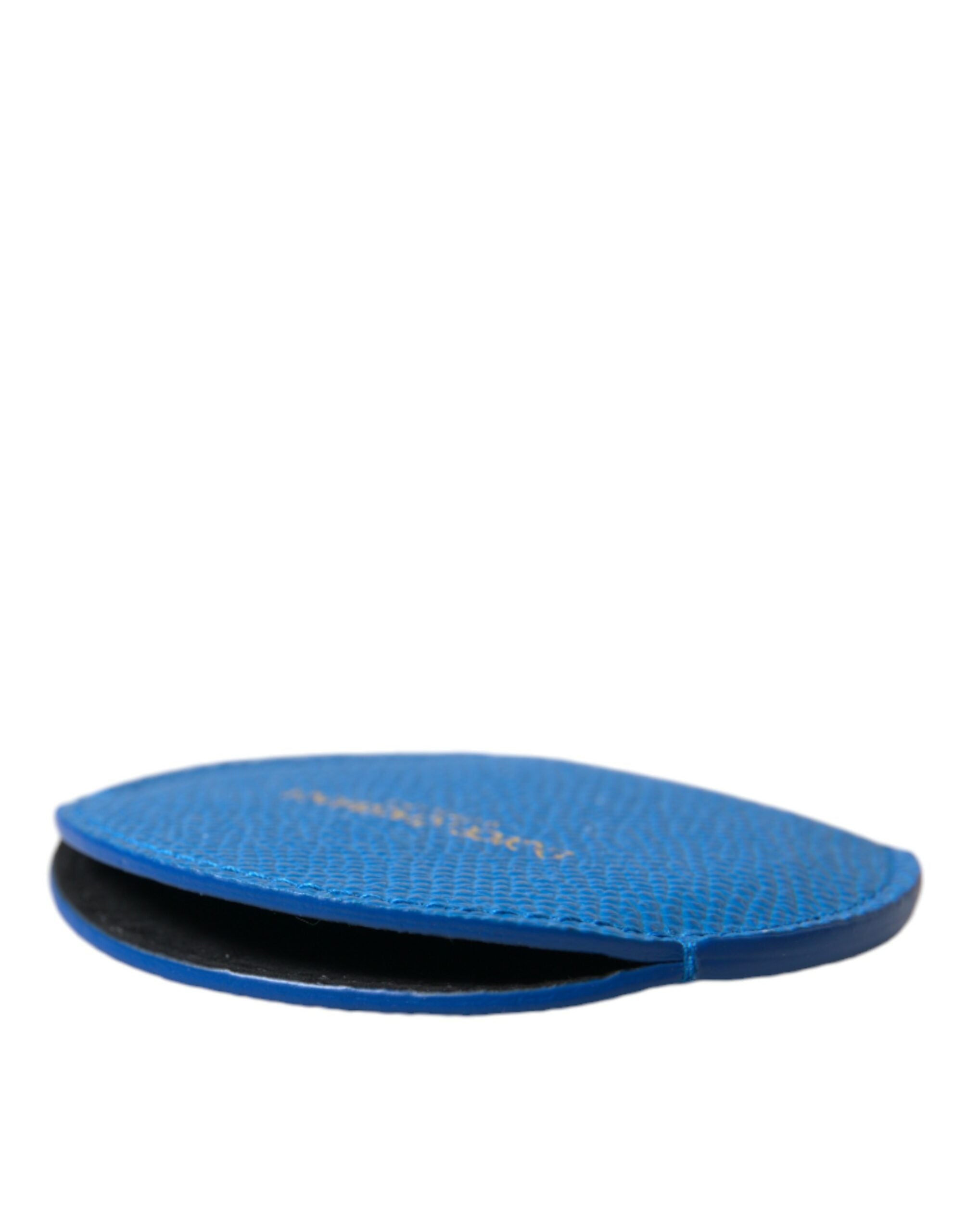 Dolce &amp; Gabbana Eleganter Spiegelhalter aus blauem Leder