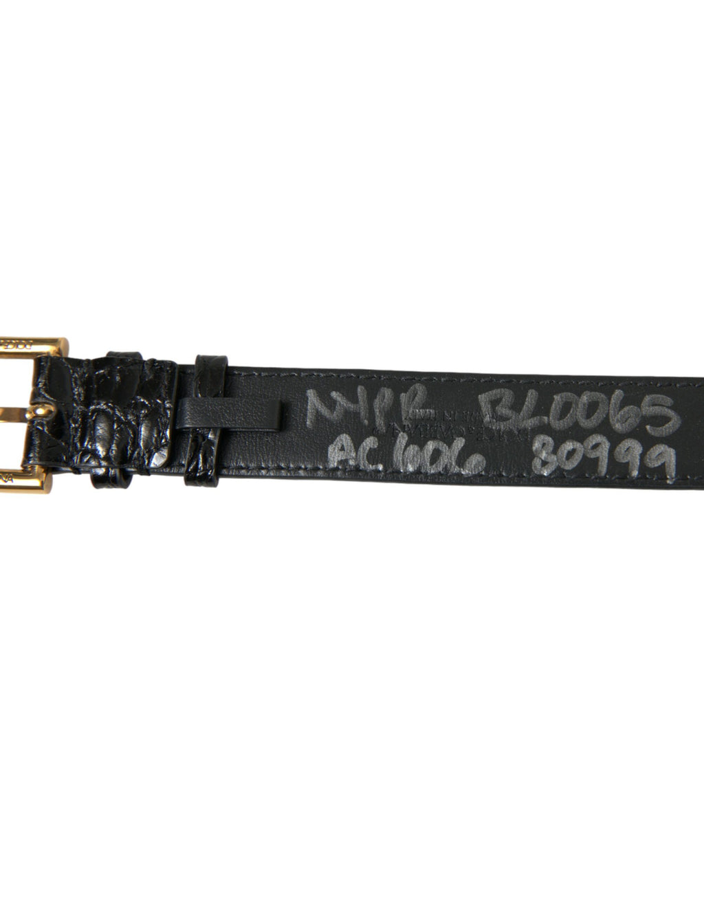 Dolce &amp; Gabbana Elegantes gold-schwarzes Lederarmband
