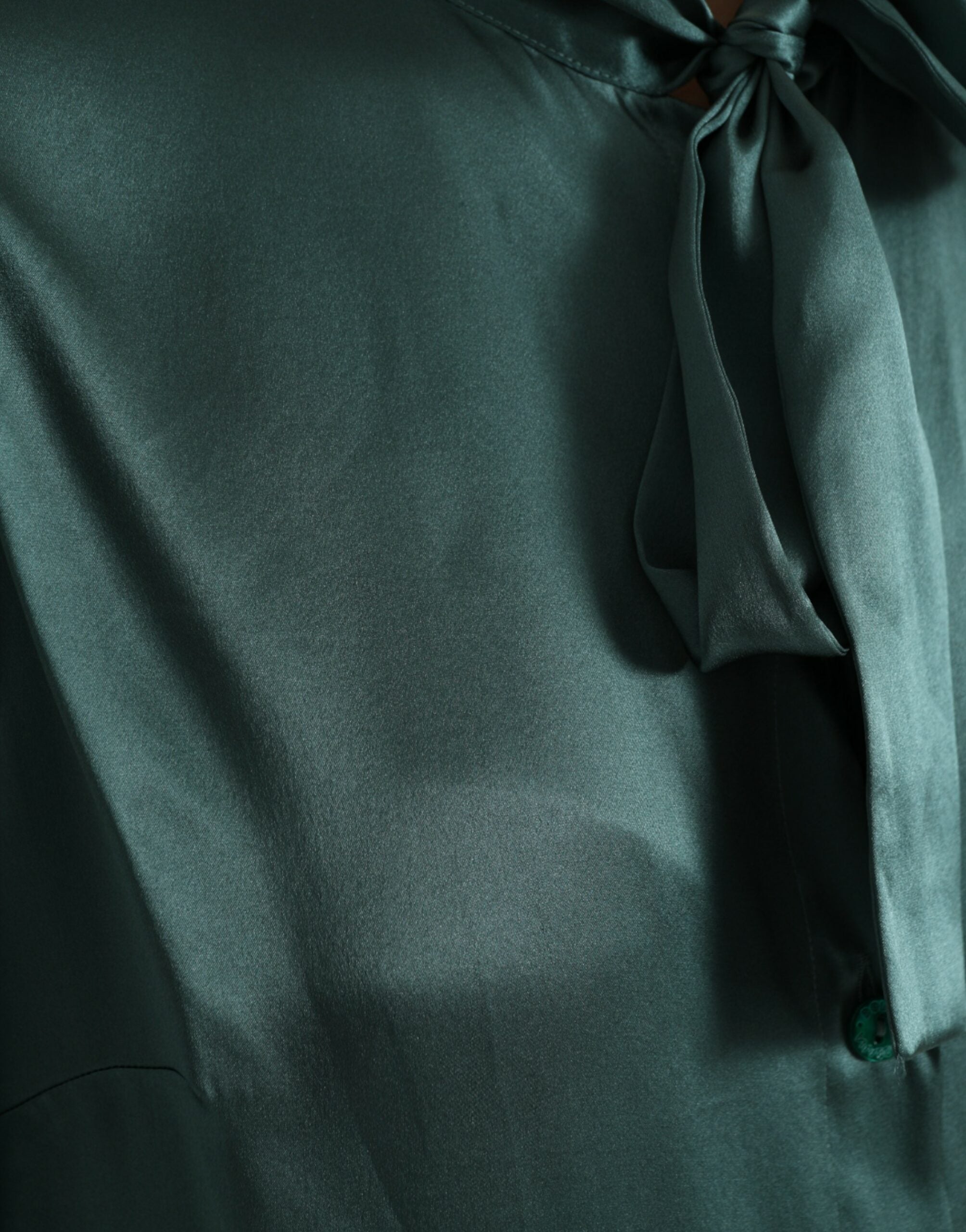 Dolce &amp; Gabbana - Chemisier élégant en soie vert foncé