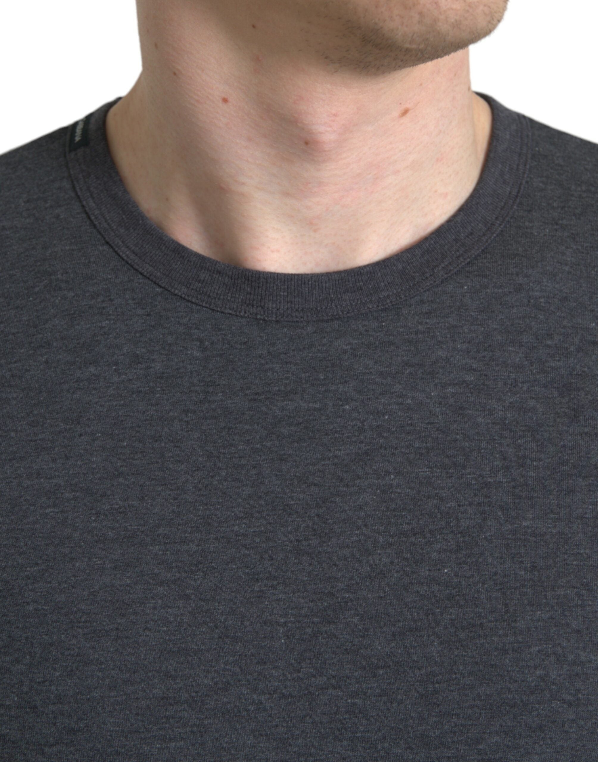 T-shirt ras du cou élégant gris foncé Dolce &amp; Gabbana